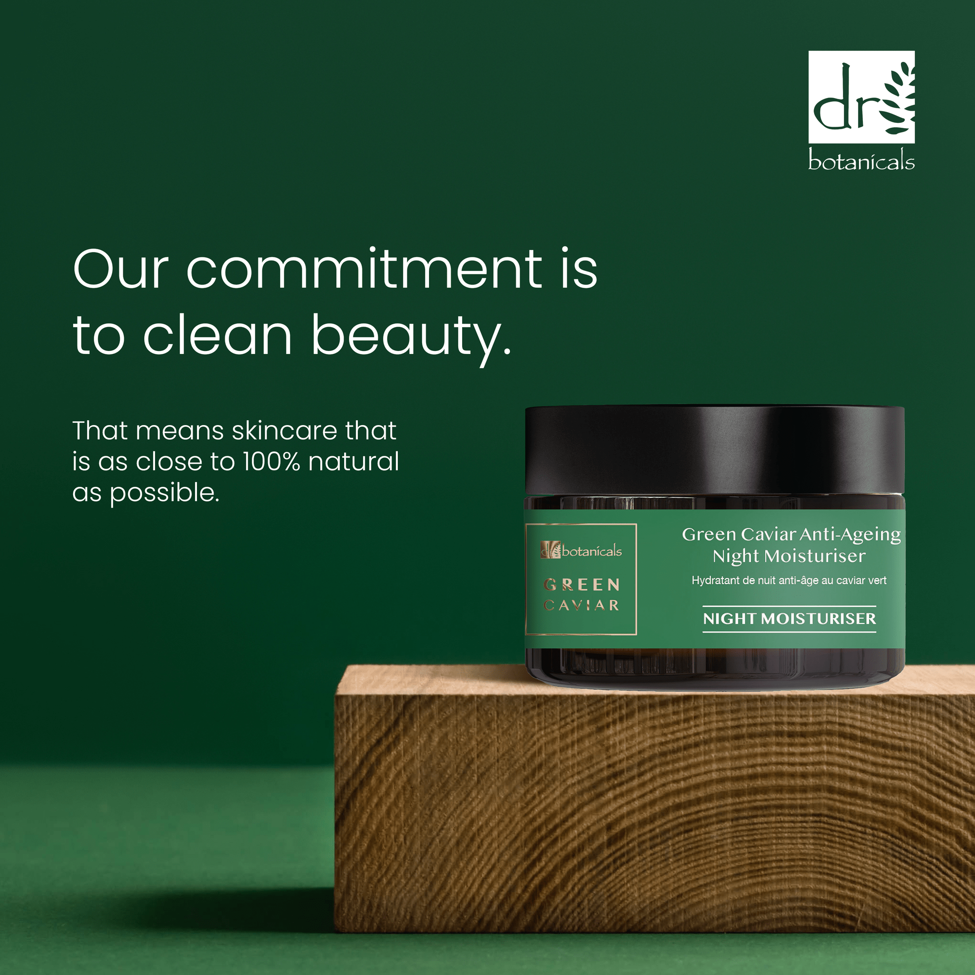 Crème de nuit anti-âge antioxydante au caviar vert et à l'huile d'argan (lot de 2 x 50 ml)