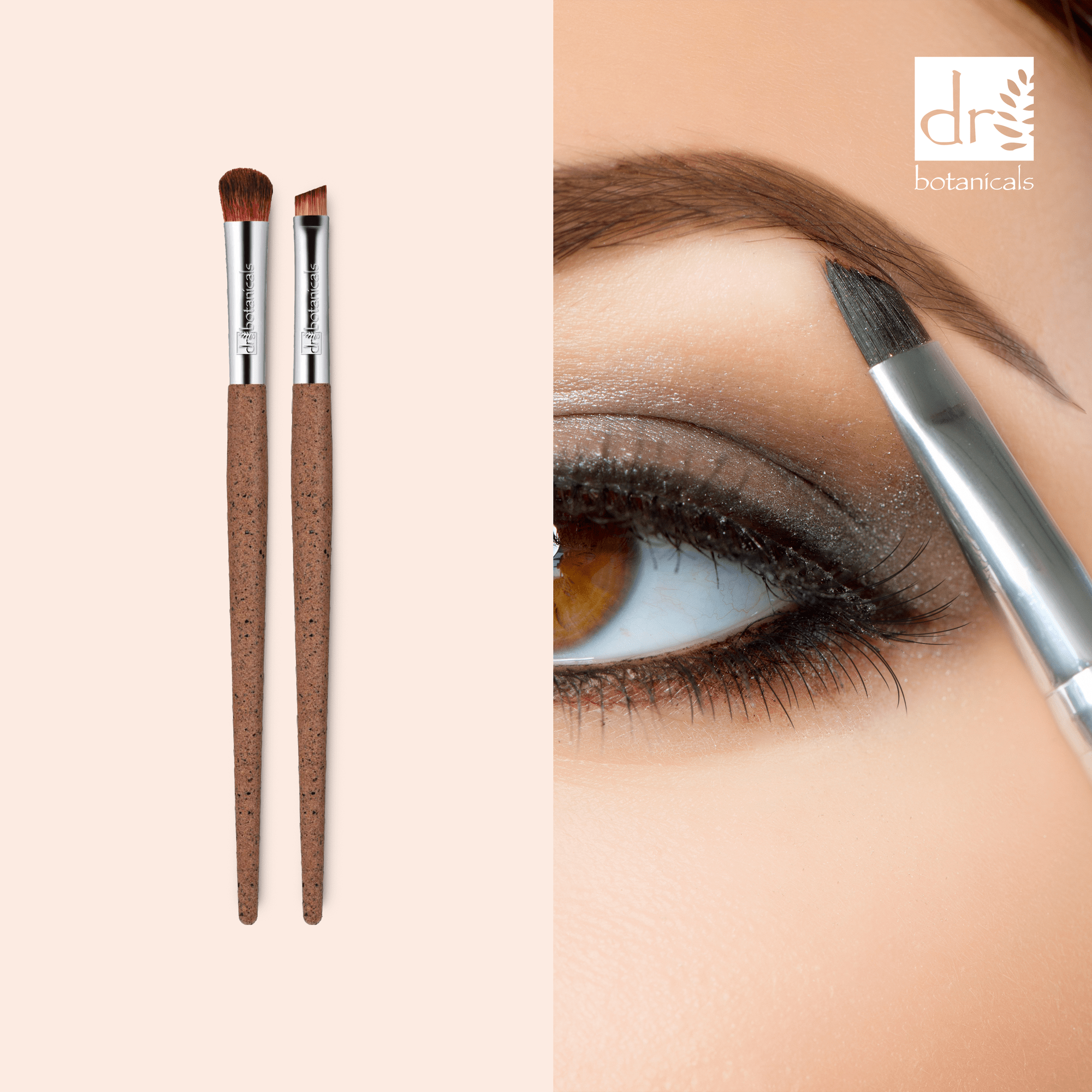 Coffee Ground Set Of 2 Eye Brushes