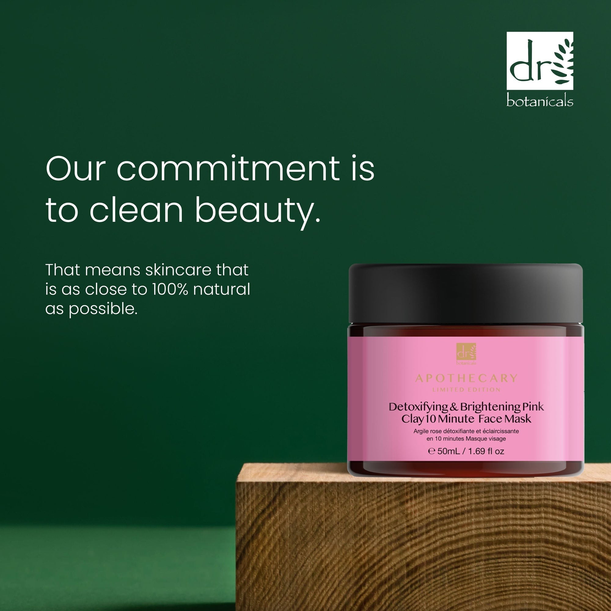 Detoxifying & Brightening Pink Clay 10 Minute Face Mask 50ml