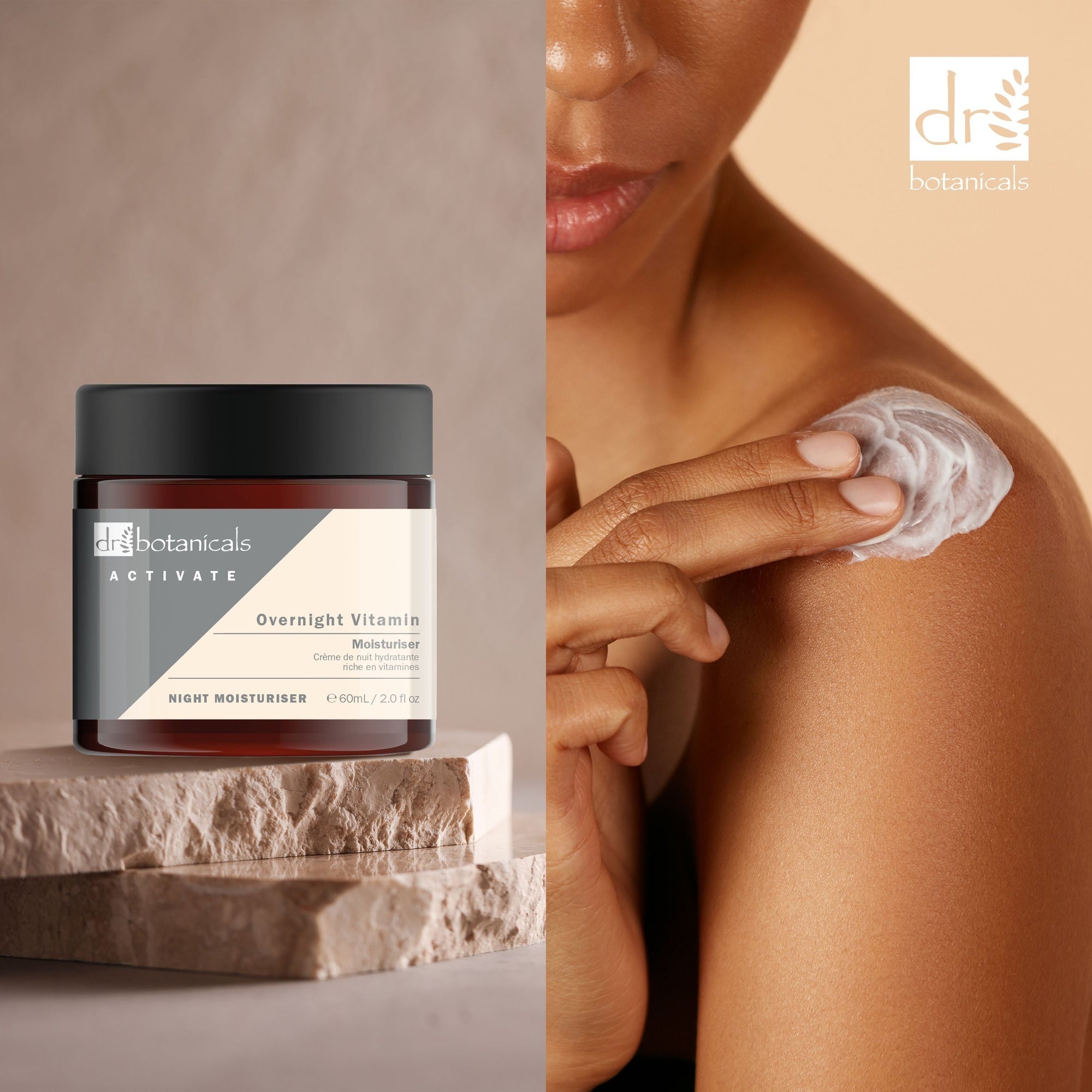 Activateur de crème hydratante vitaminée de nuit 60 ml