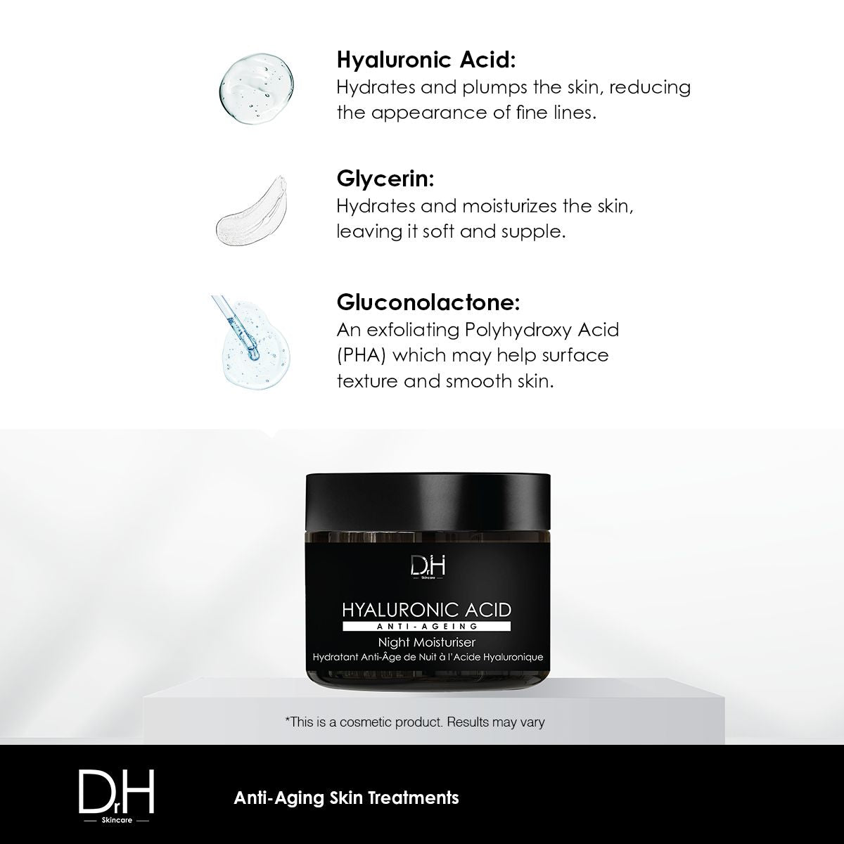 Hyaluronsäure Anti-Aging Nachtcreme 60 ml x 2 Duo-Pack