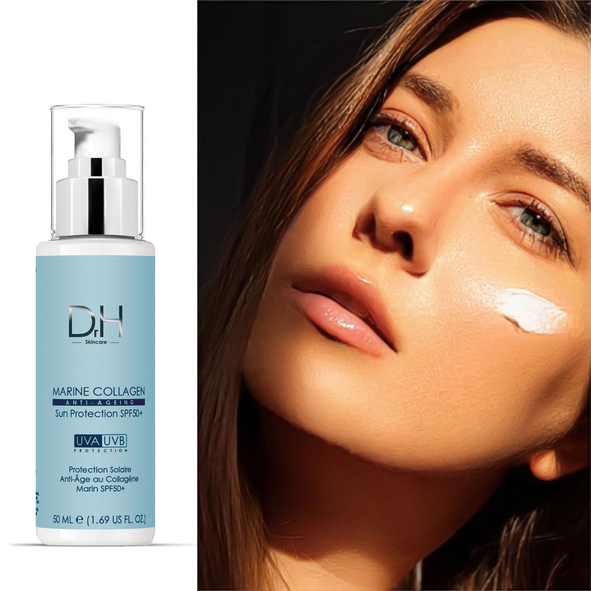 Anti-Aging-Sonnenschutz mit Meereskollagen, LSF 50, 50 ml