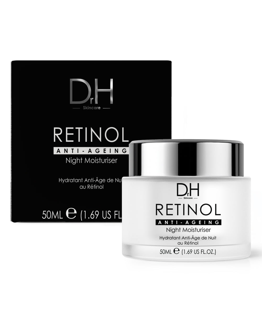 Dr H Retinol Anti-Ageing Night Moisturiser with box
