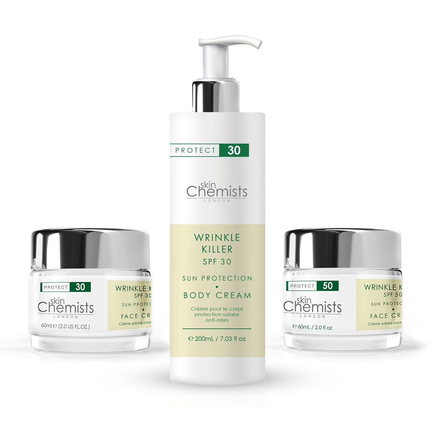 Wrinkle Killer SPF 50 + 30 Body Cream & Day Moisturiser