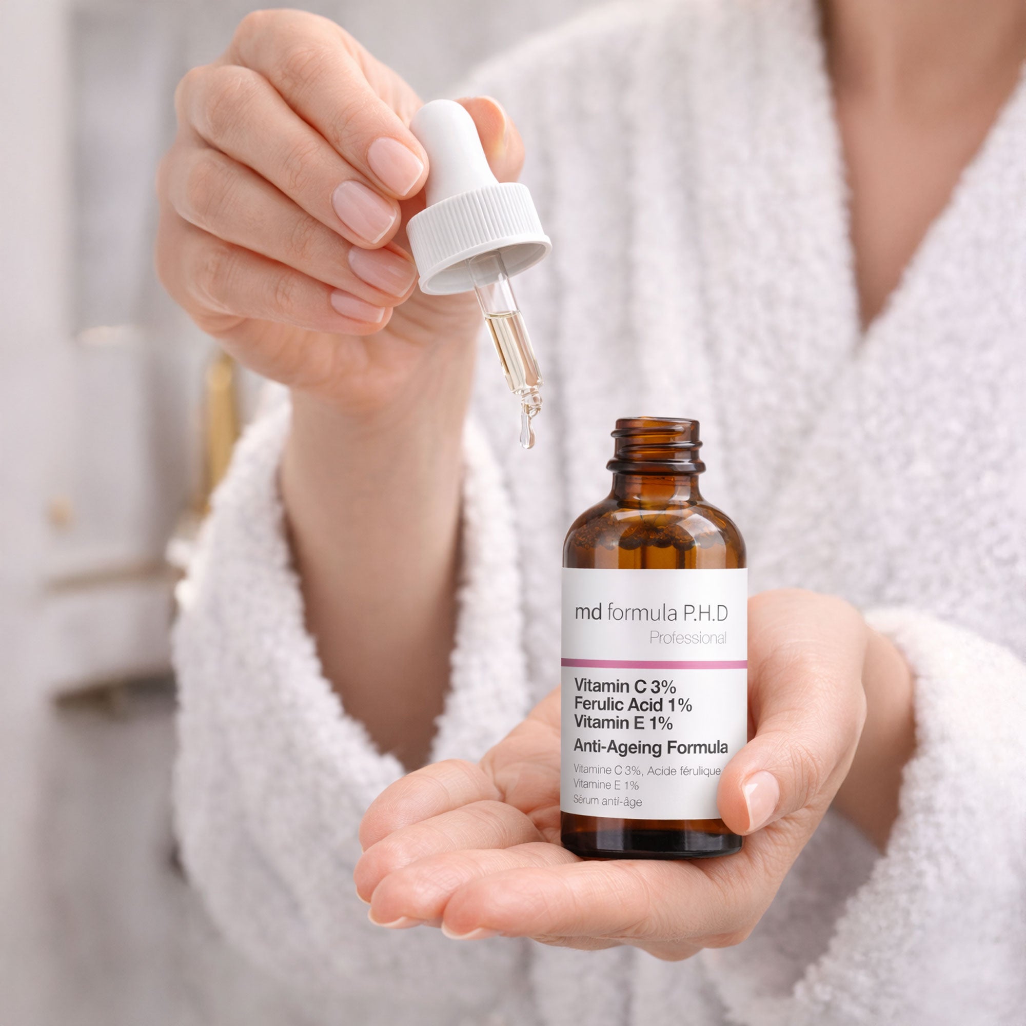 Sérum anti-âge Vitamine C 3 %, Acide férulique 1 %, Vitamine E 1 % 30 ml