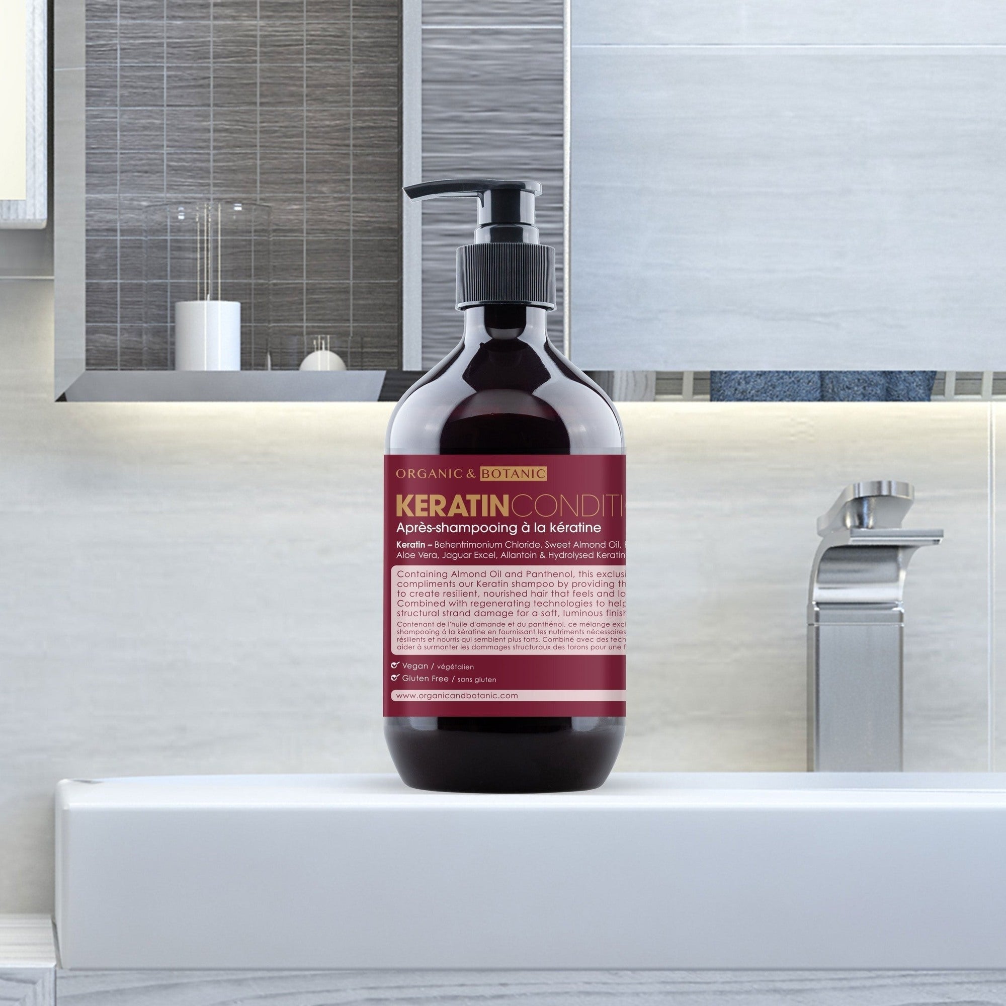 Lot de 2 après-shampooings à la kératine 500 ml