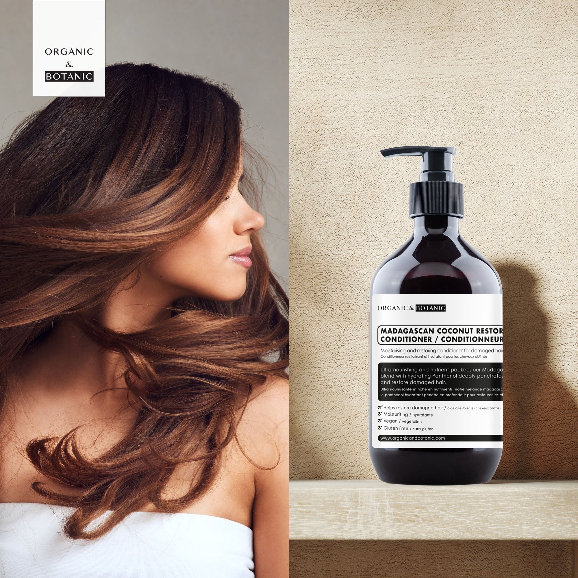 Après-shampoing réparateur à la noix de coco de Madagascar 500 ml