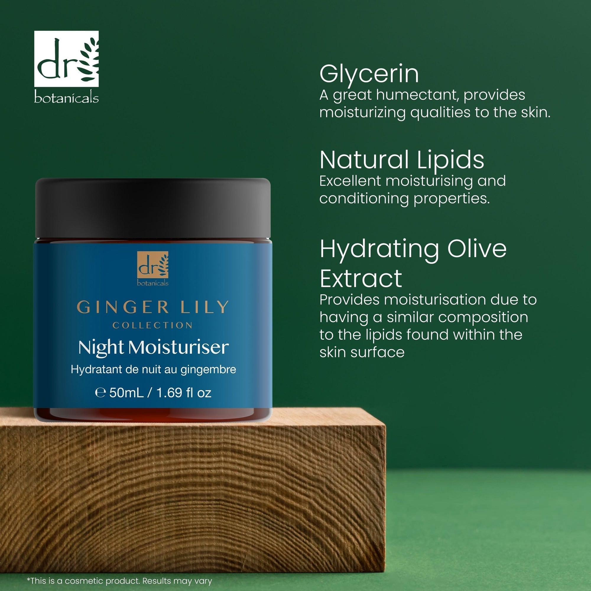 Crème de nuit Gingerlily 50 ml - Lot de 2 à prix avantageux