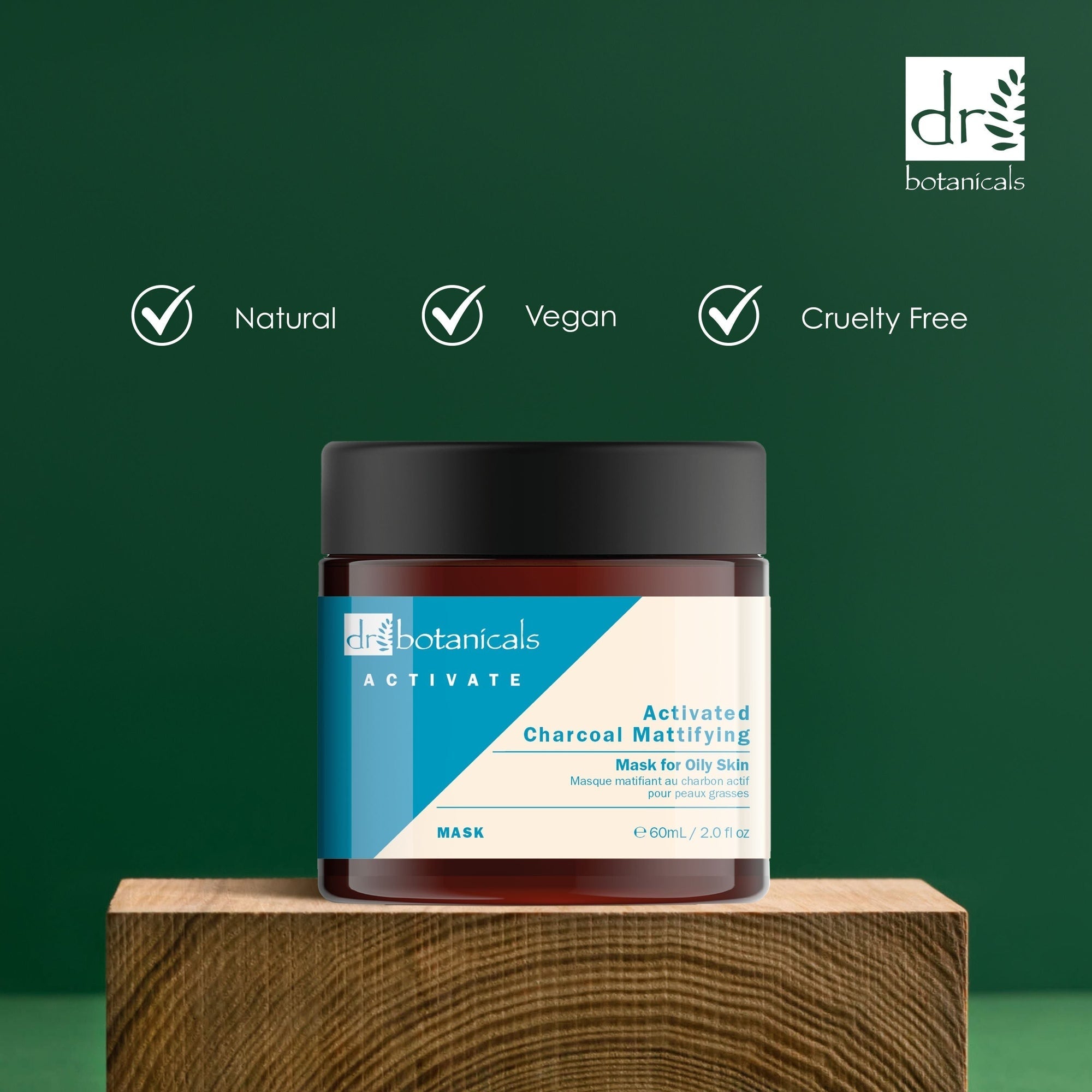 Masque matifiant au charbon actif pour peaux grasses 60 ml - Lot de 2 à prix avantageux