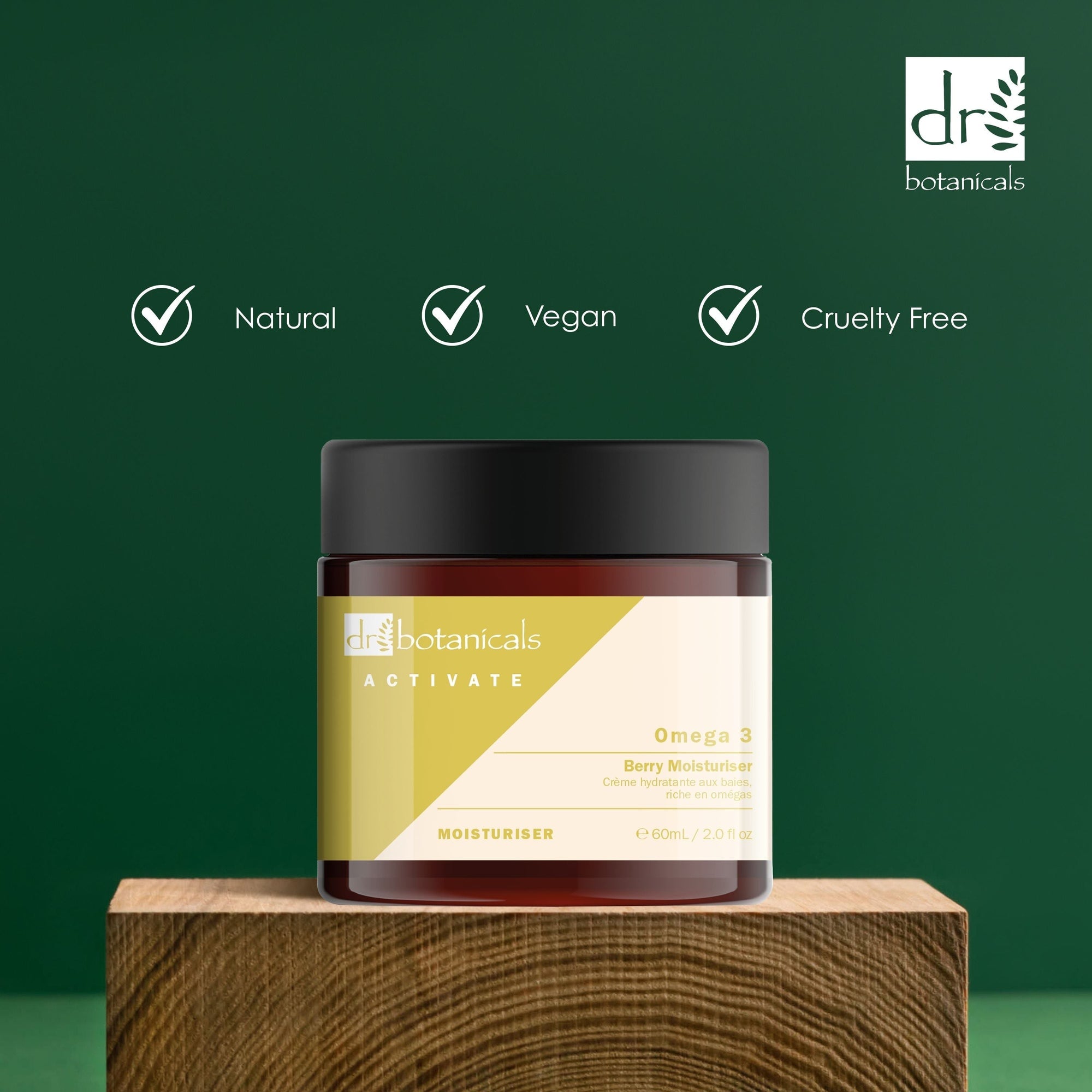 Crème hydratante aux baies Activate Omega 3 60 ml - Pack économique de 2