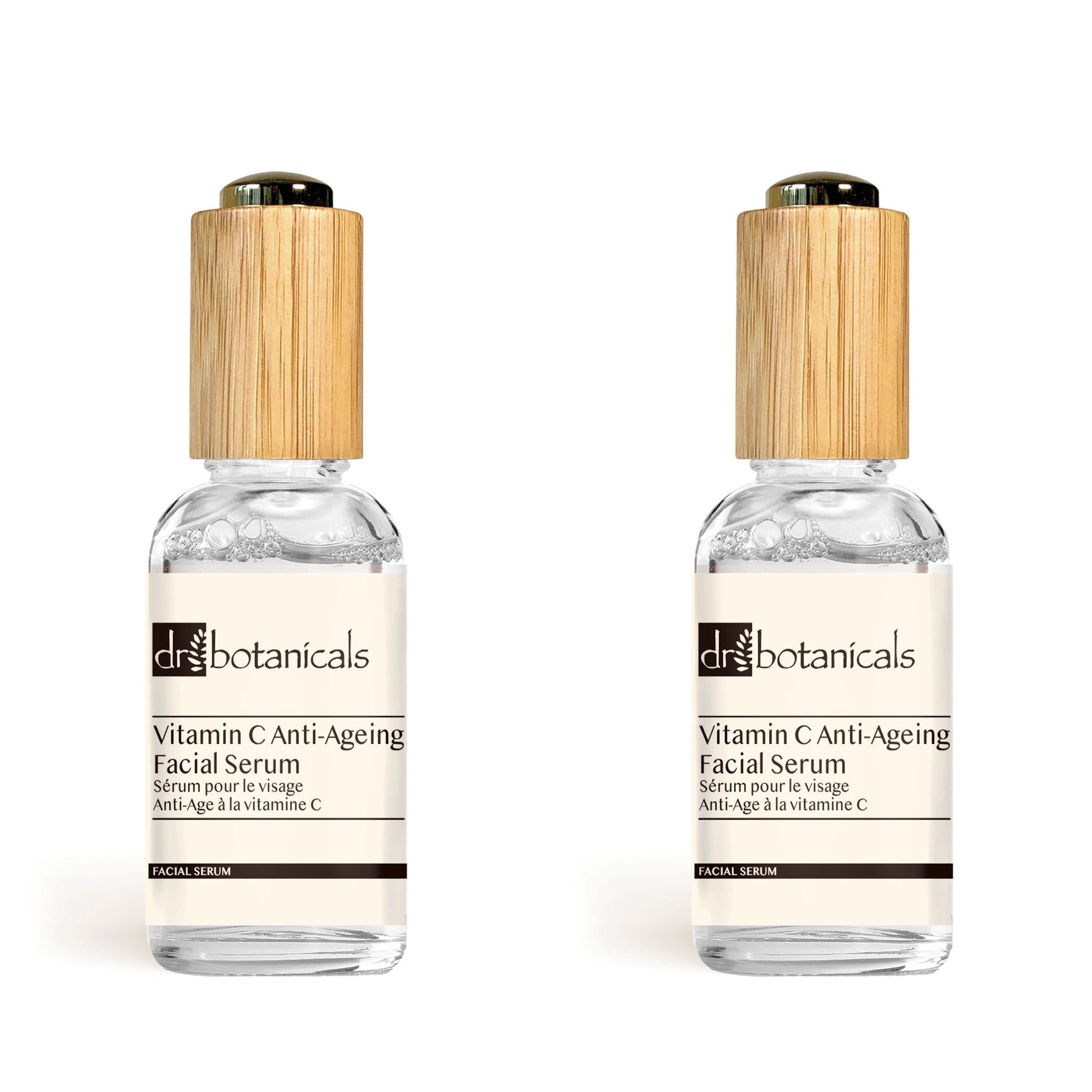 Sérum visage anti-âge à la vitamine C, lot de 2 flacons de 30 ml