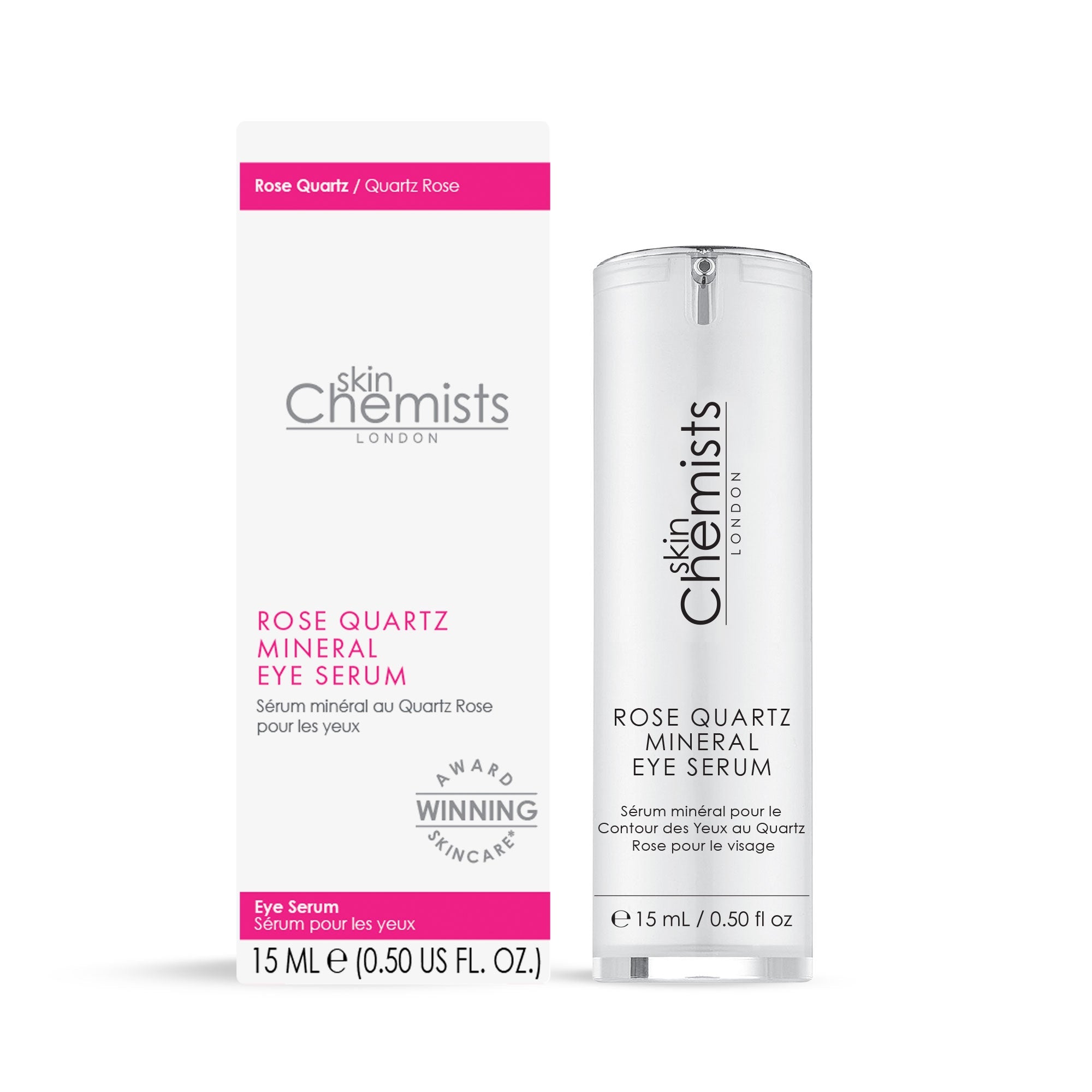 Sérum contour des yeux minéral au quartz rose 15 ml - Lot de 2 à prix avantageux