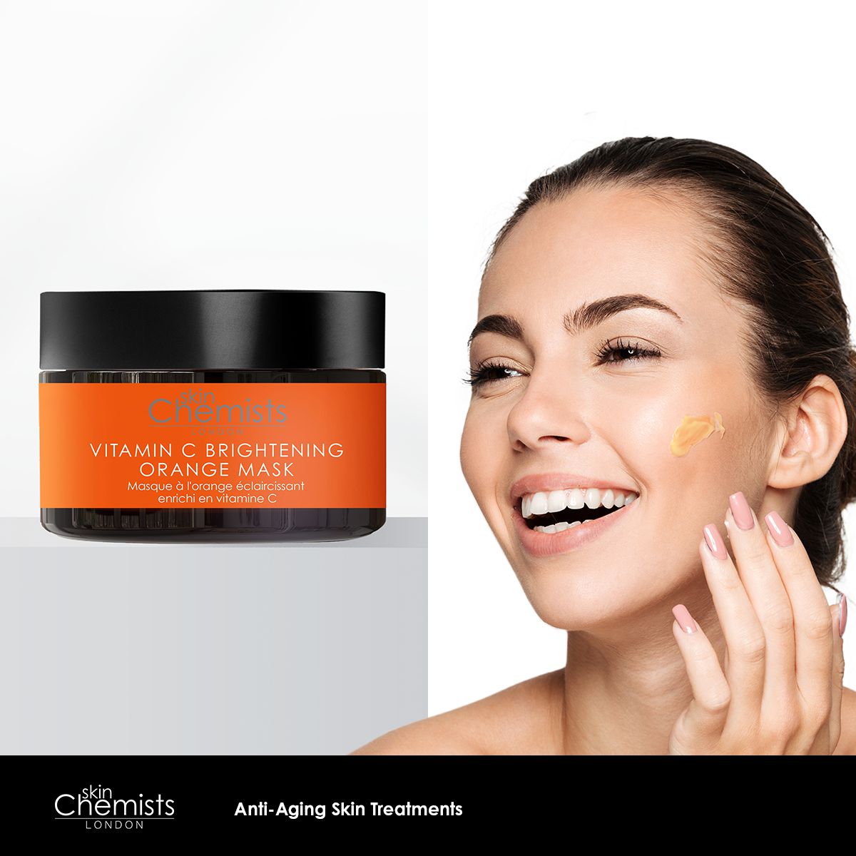 Masque éclaircissant à la vitamine C et à l'orange 50 ml - Lot de 2 à prix avantageux
