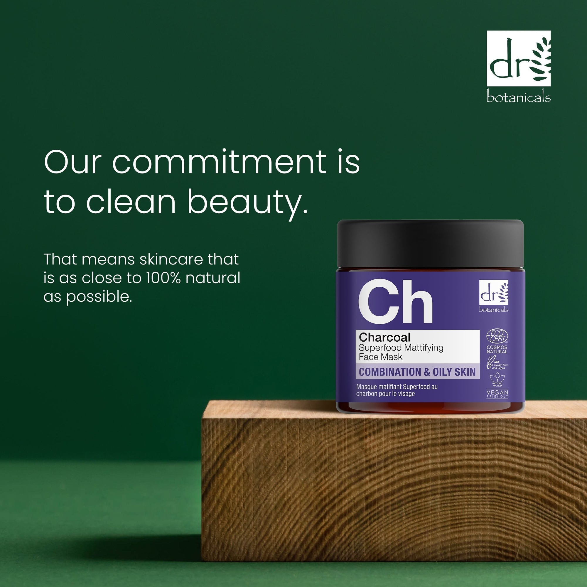 Superfood-Aktivkohle-Gesichtsmaske, mattierend, 2 x 60 ml, Doppelpackung