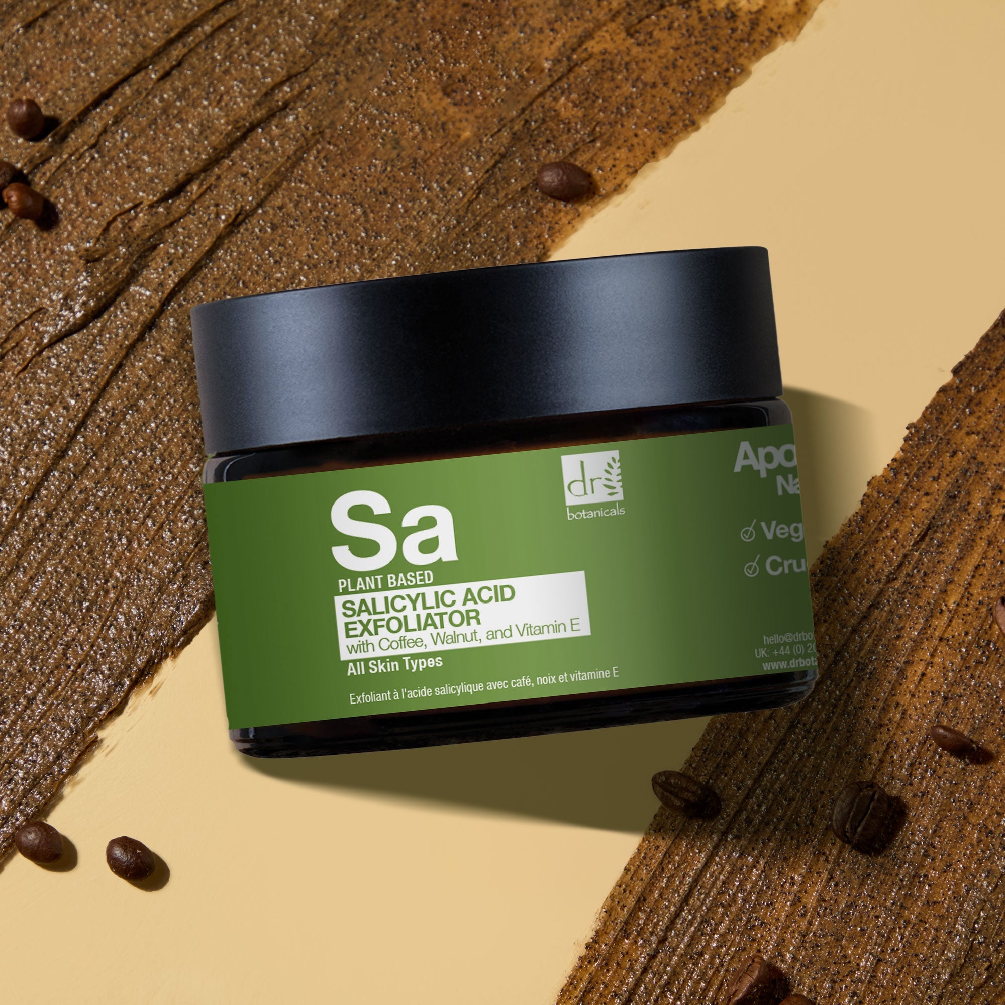 Exfoliant à l'acide salicylique avec café, noix et vitamine E 60 ml