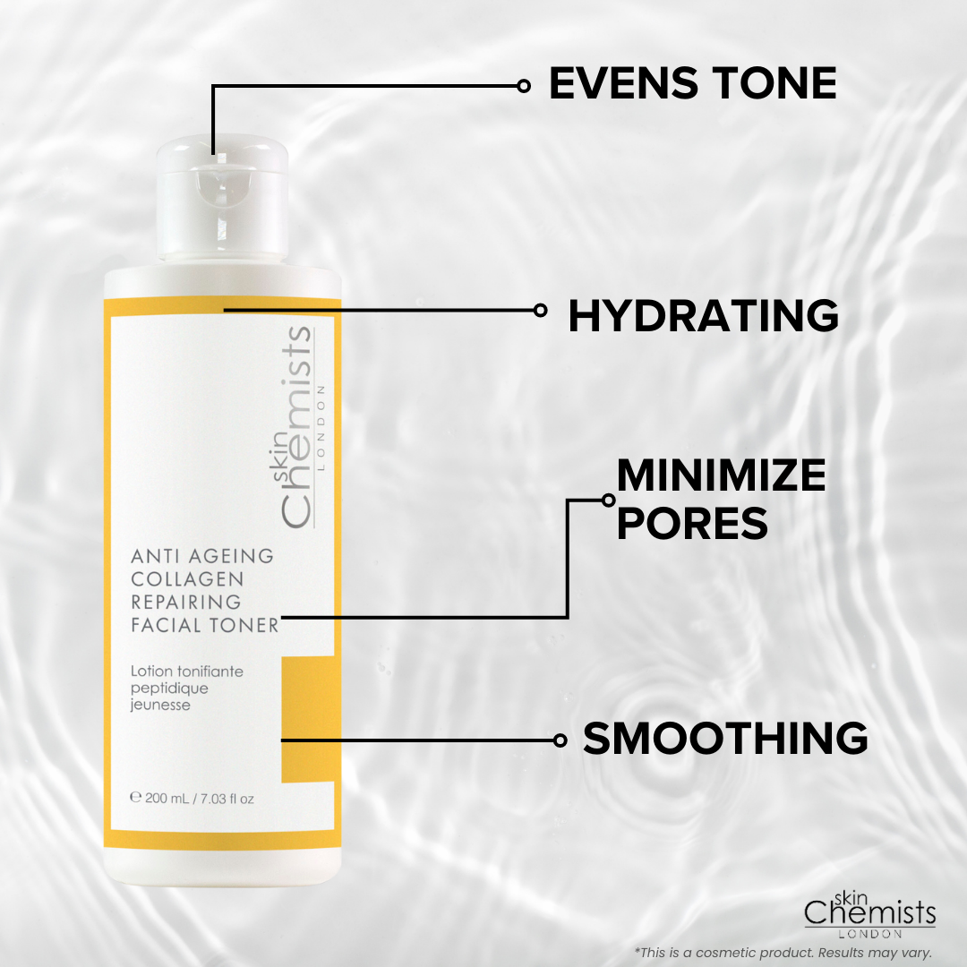 Lotion tonique visage anti-âge réparatrice au collagène 200 ml