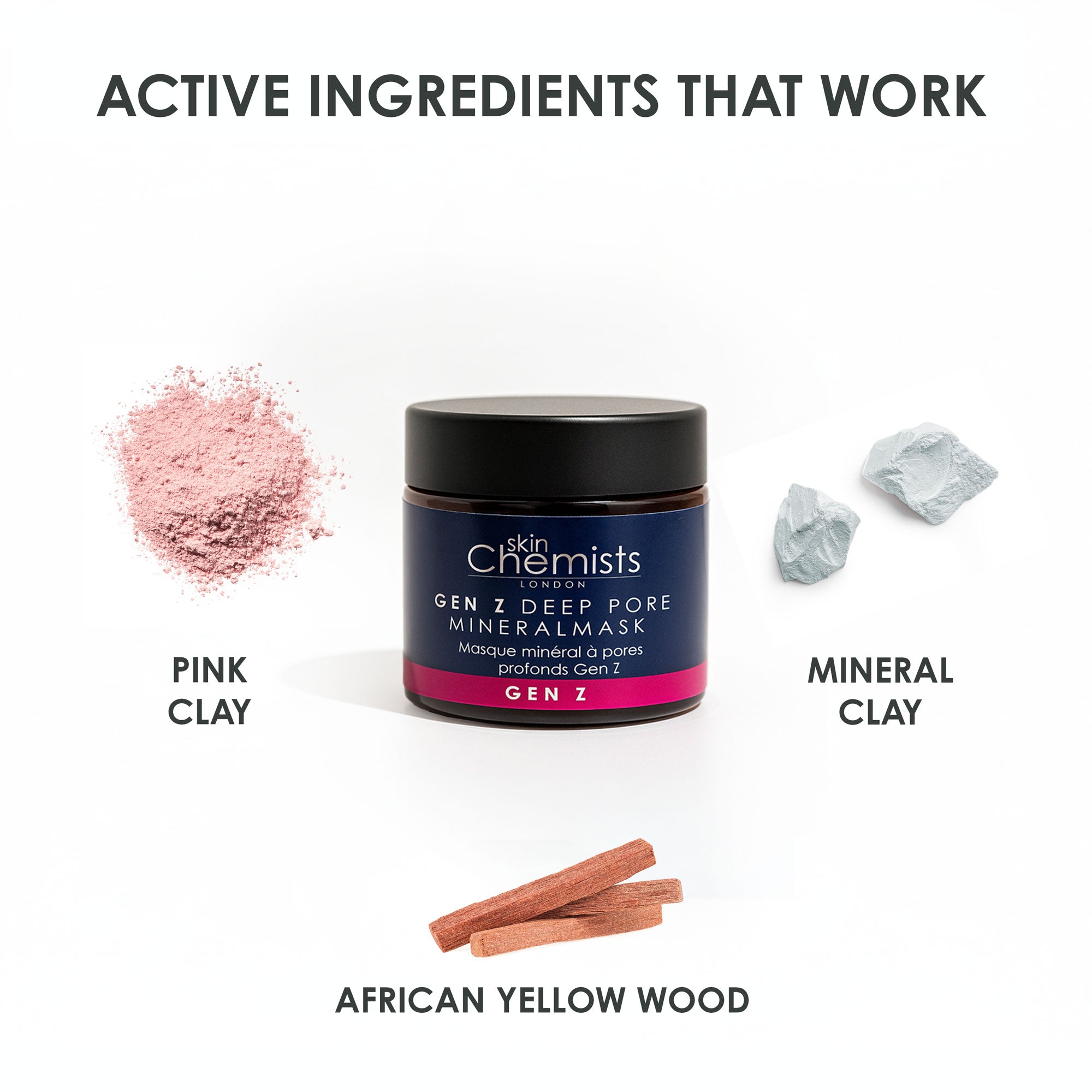 Masque à l'argile Gen Z pour pores profonds 60 ml