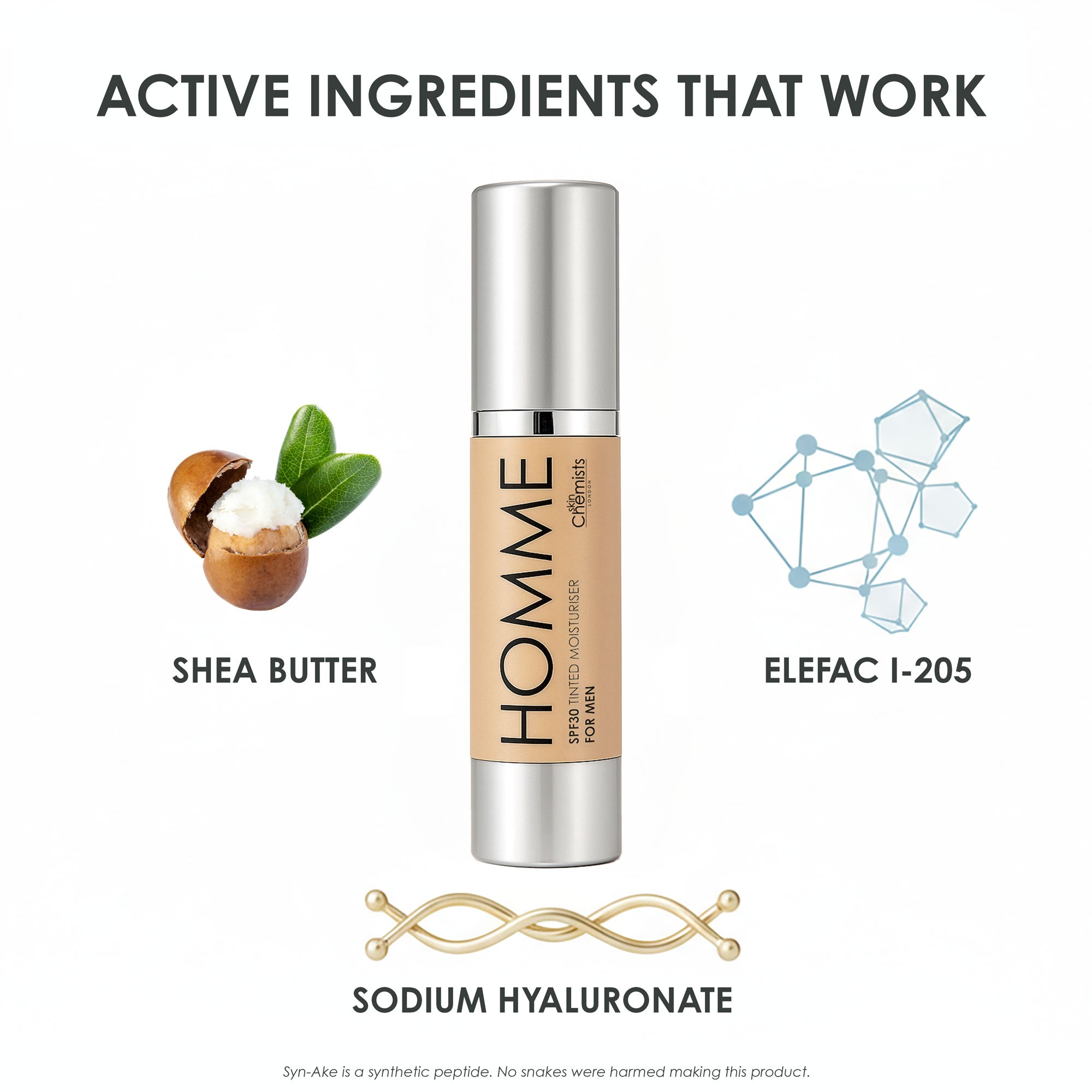 Crème hydratante teintée légère pour homme SPF 30 50 ml