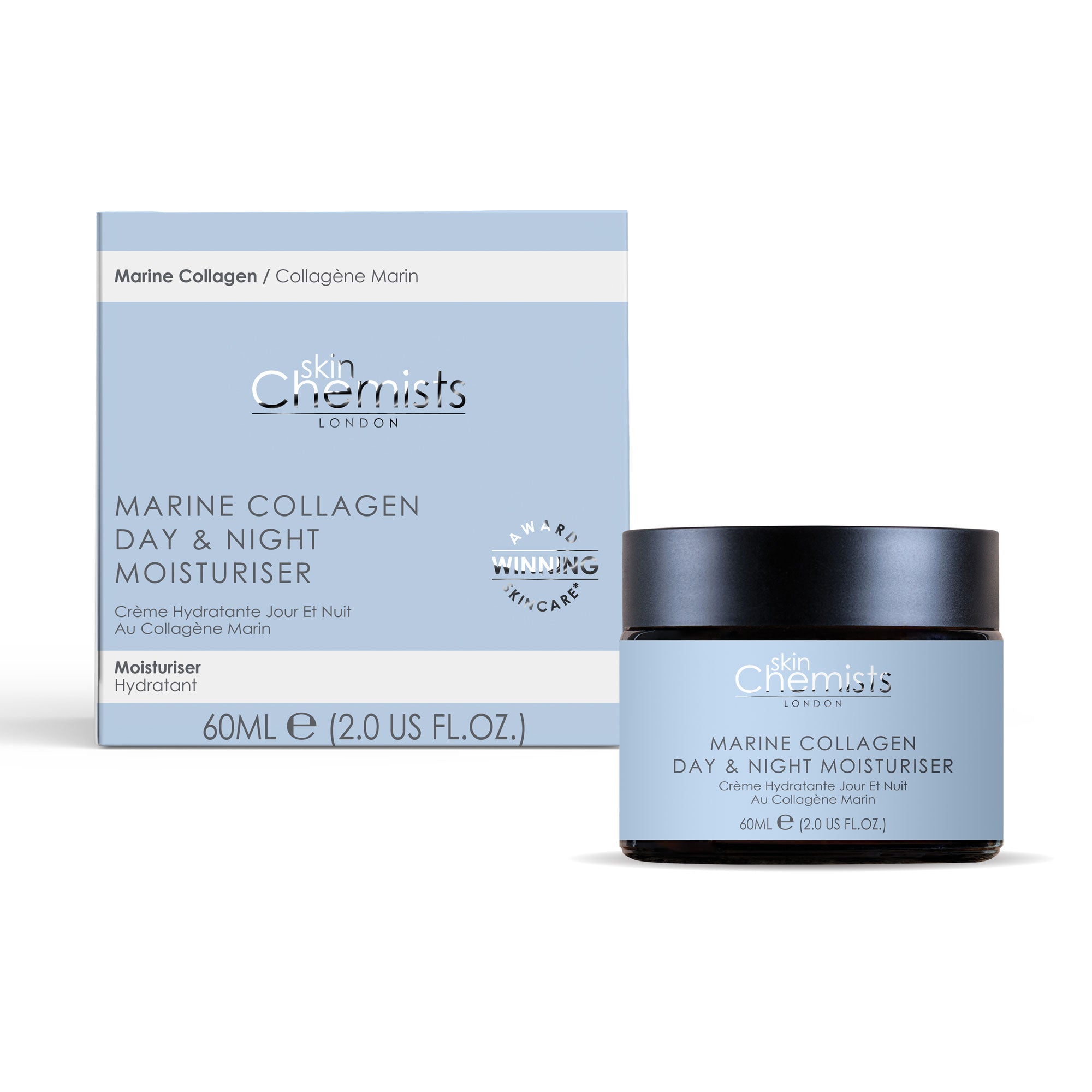 Crème hydratante jour et nuit au collagène marin 60 ml