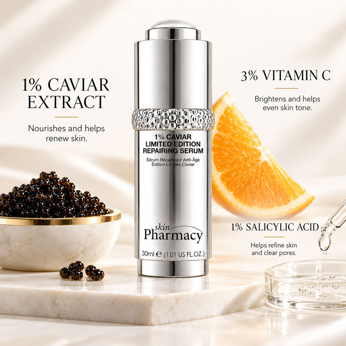 Sérum réparateur anti-âge Caviar édition limitée 1 % 30ml