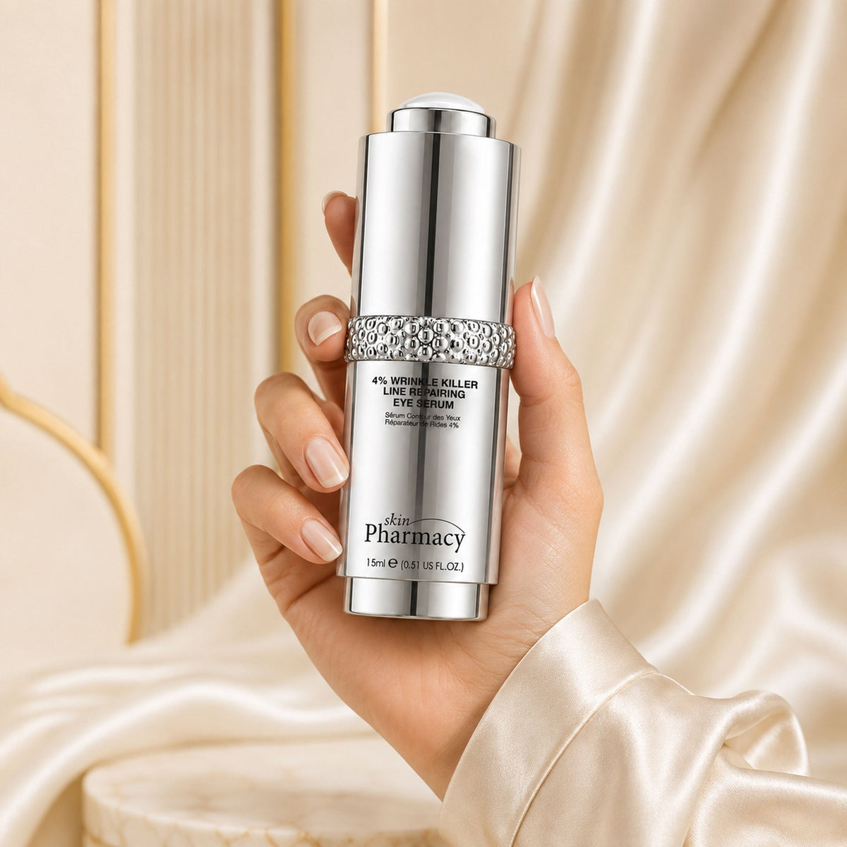 Sérum de ojos reparador de líneas y antiedad «Wrinkle Killer» al 4%, 15ml