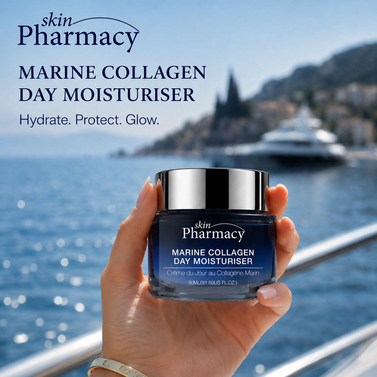 Crema idratante viso da giorno al collagene marino 50ml