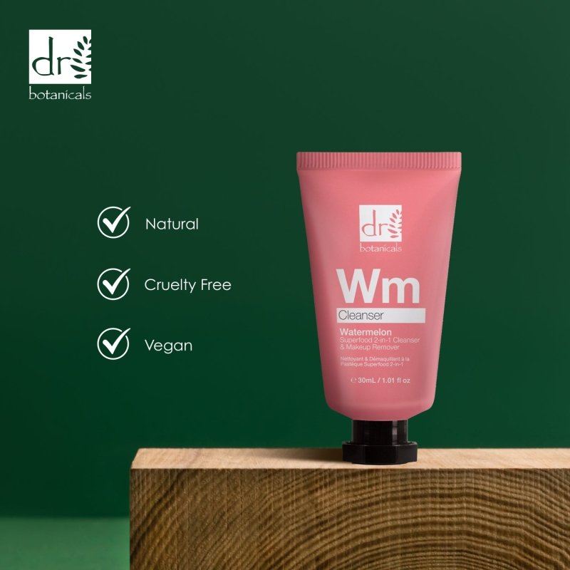 Nettoyant et démaquillant 2 en 1 à la pastèque, superaliment, 30 ml