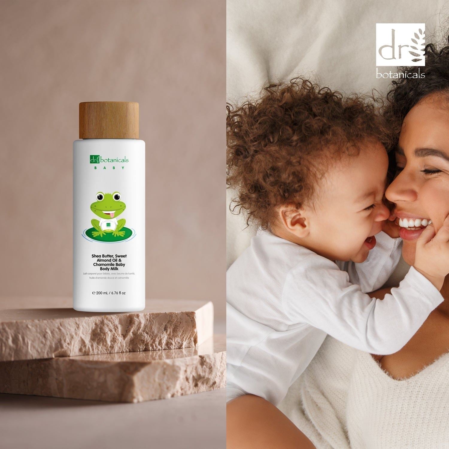 Lait corporel pour bébé à l'huile d'amande douce et à la camomille 200 ml