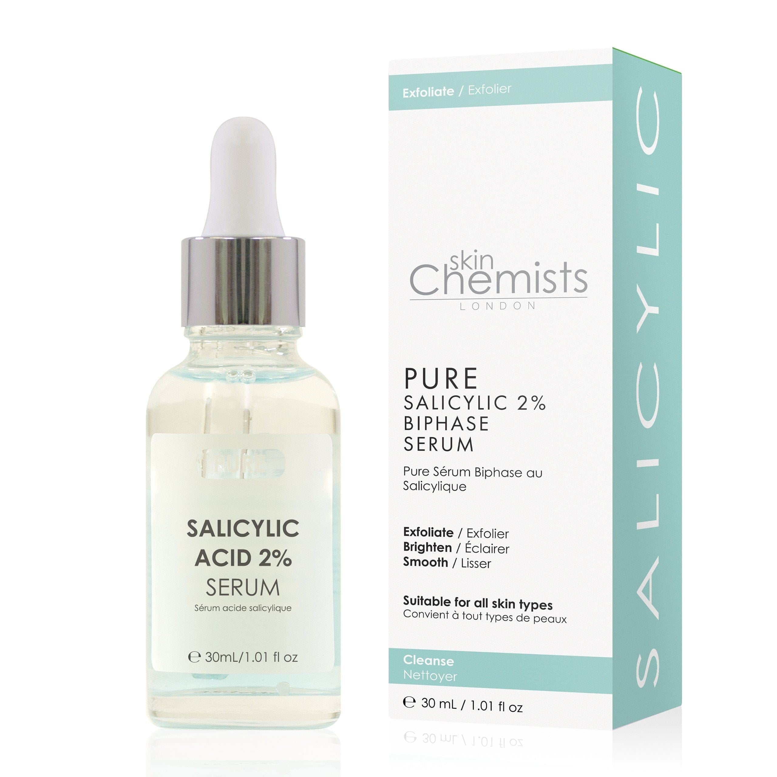 Sérum biphasé à l'acide salicylique pur à 2 % 30 ml - Pack économique double