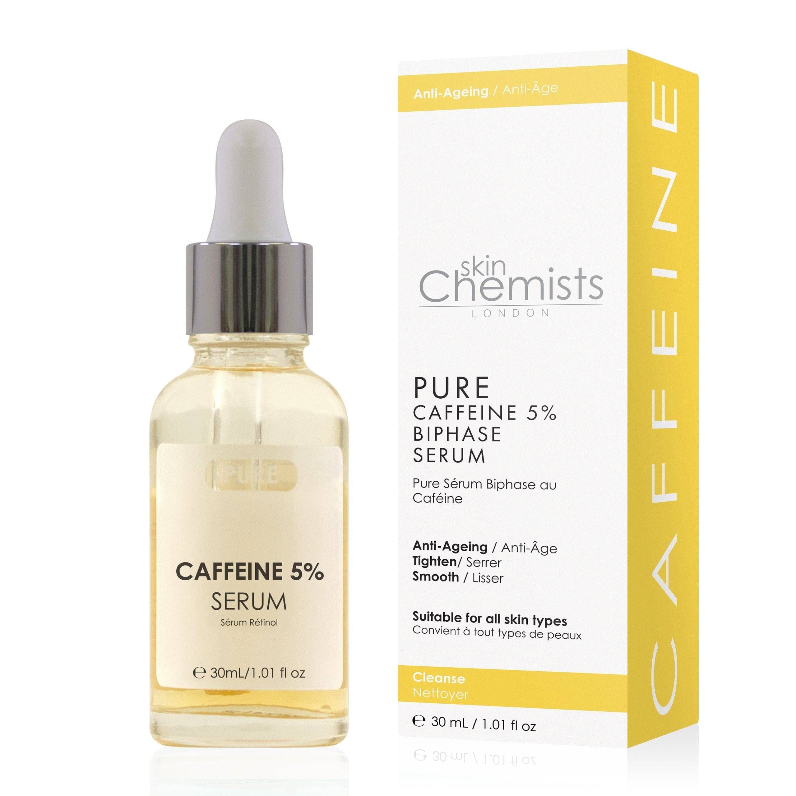 Sérum biphasé à 5 % de caféine pure 30 ml - Pack économique double