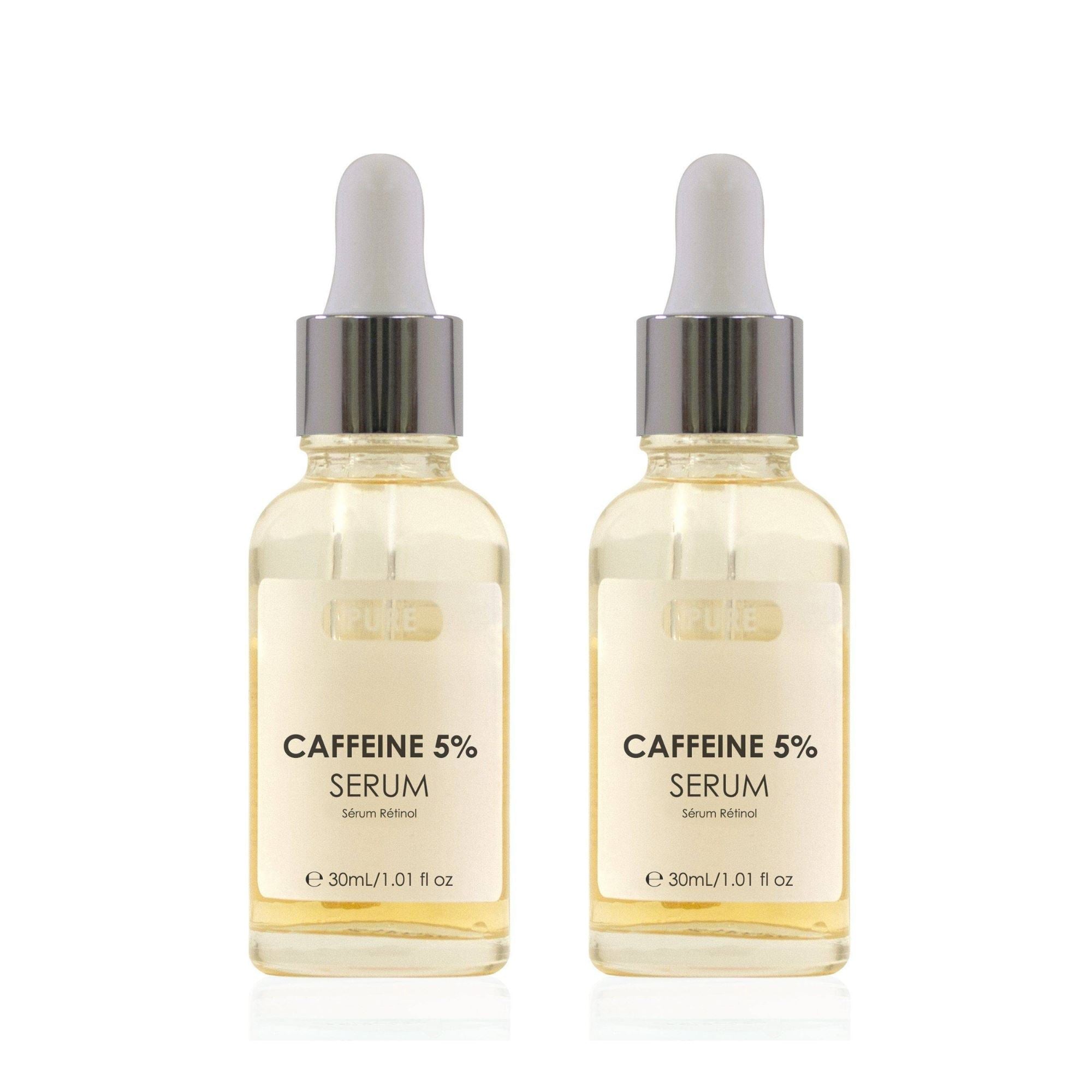 Sérum biphasé à 5 % de caféine pure 30 ml - Pack économique double