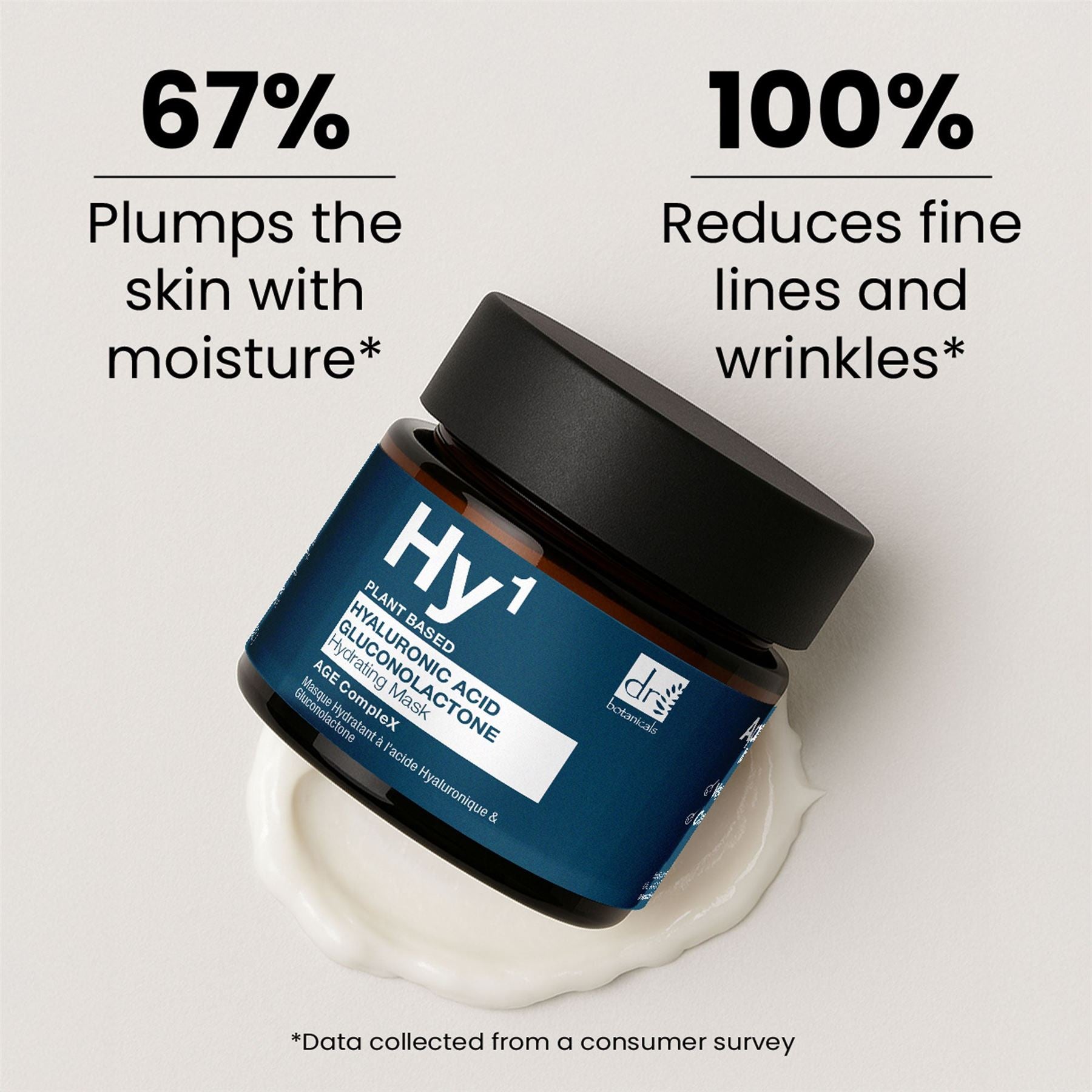Hochwertige Hyaluronsäure 1 % &amp; Gluconolacton Maske 60 ml
