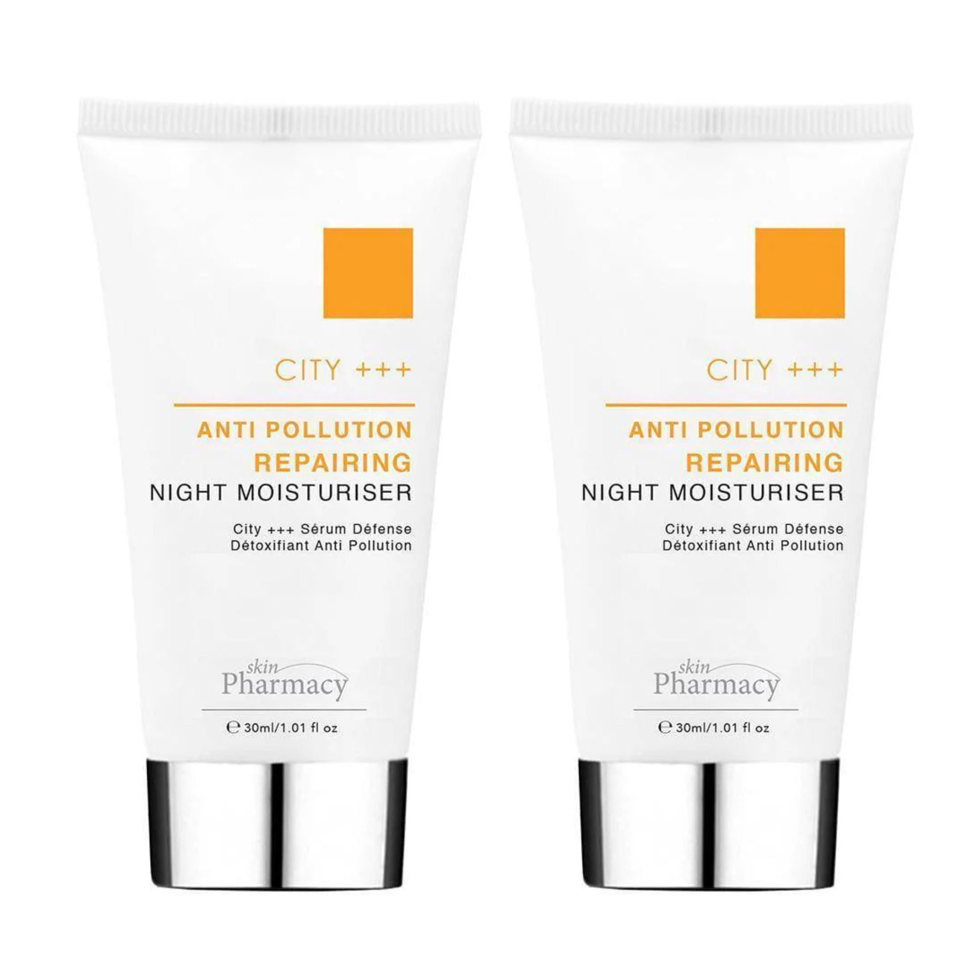City +++ Crème de nuit réparatrice anti-pollution 30 ml - Lot de 2 à prix avantageux