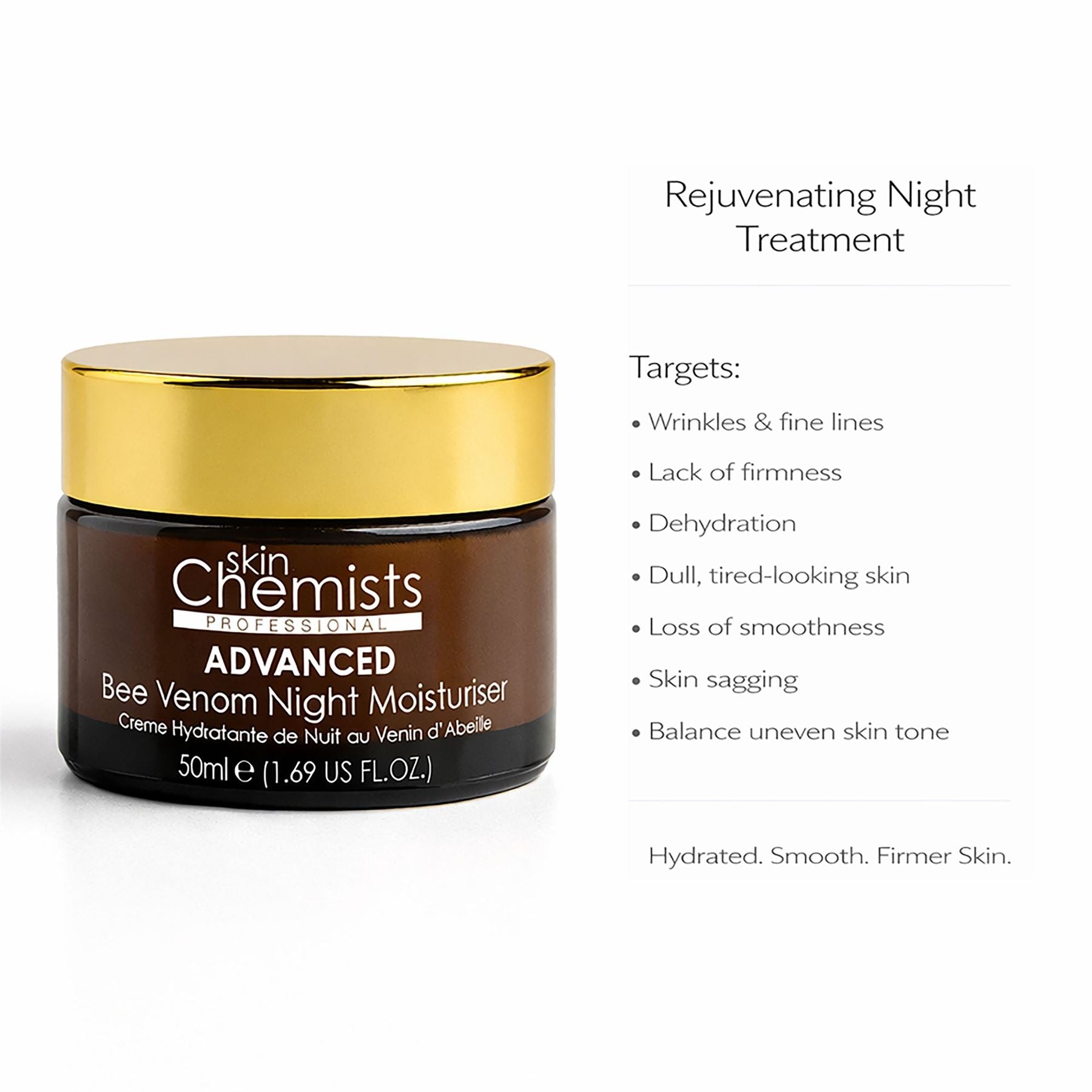 Crème de nuit hydratante au collagène et au venin d'abeille Pro-5 50 ml