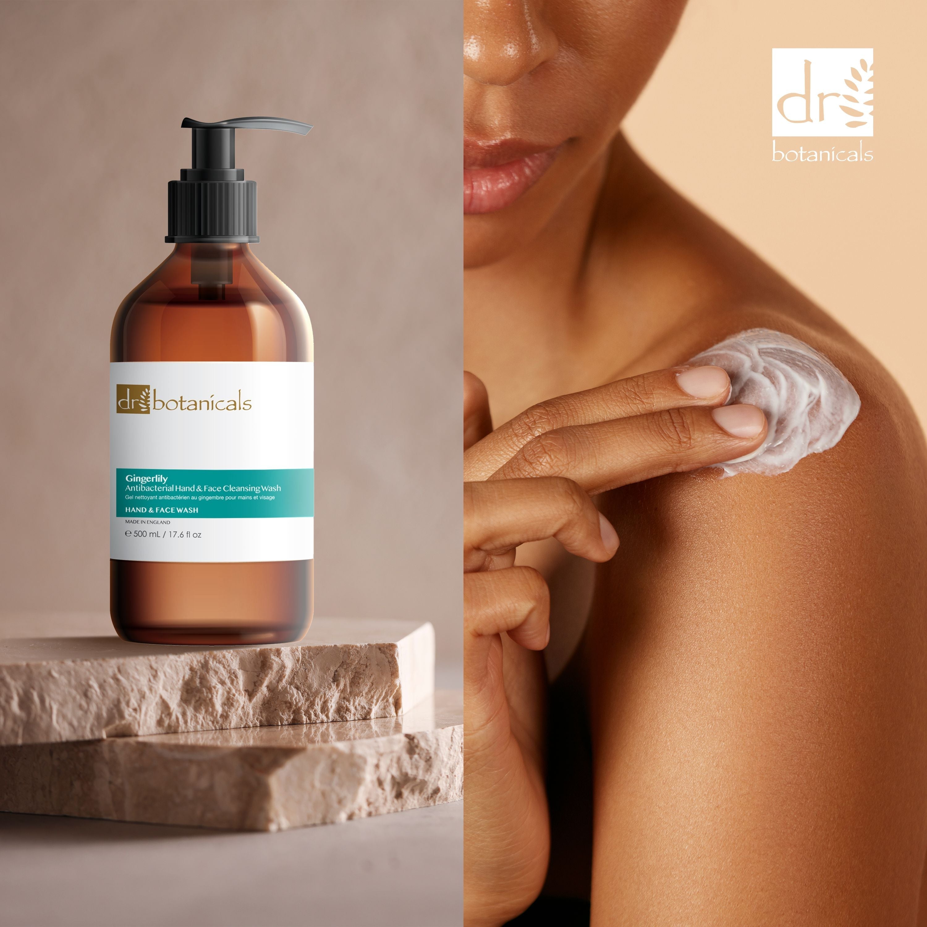Gel nettoyant mains et visage Gingerlily 500 ml, lot de 2 à prix avantageux