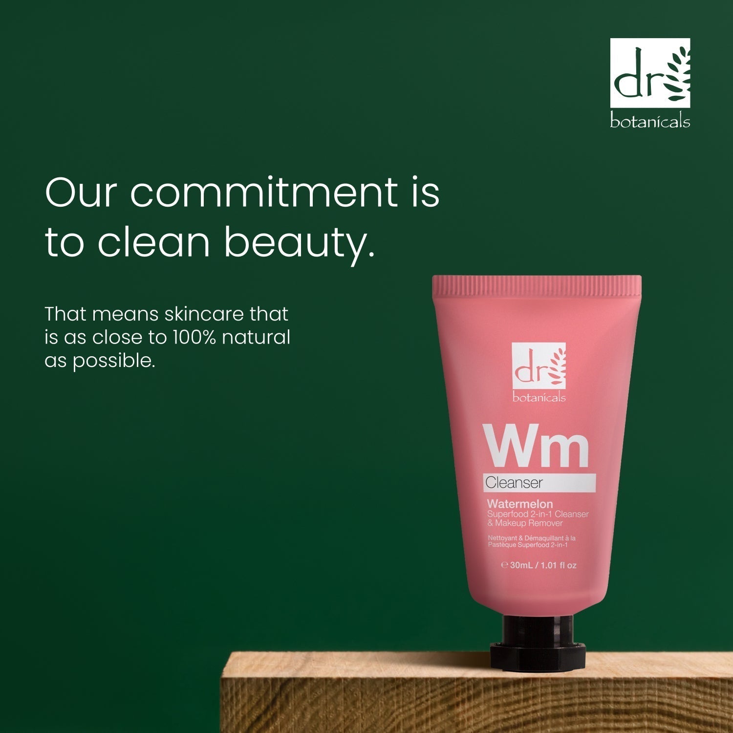 Nettoyant et démaquillant 2 en 1 à la pastèque, superaliment, 30 ml