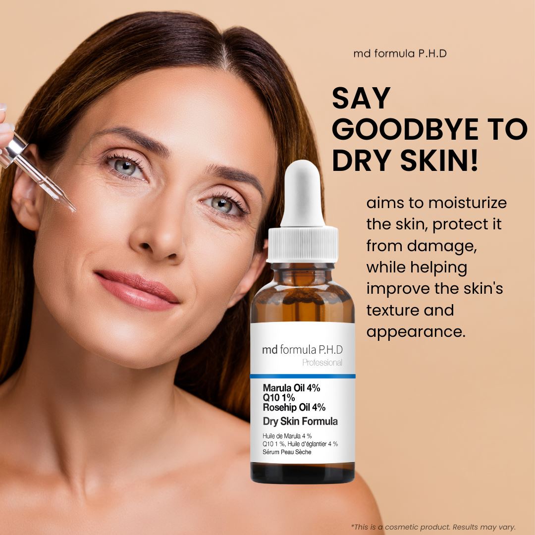 Serum für trockene Haut mit Marulaöl (4 %), Q10 (1 %) und Hagebuttenöl (4 %) – 30 ml Doppelpackung zum Vorteilspreis