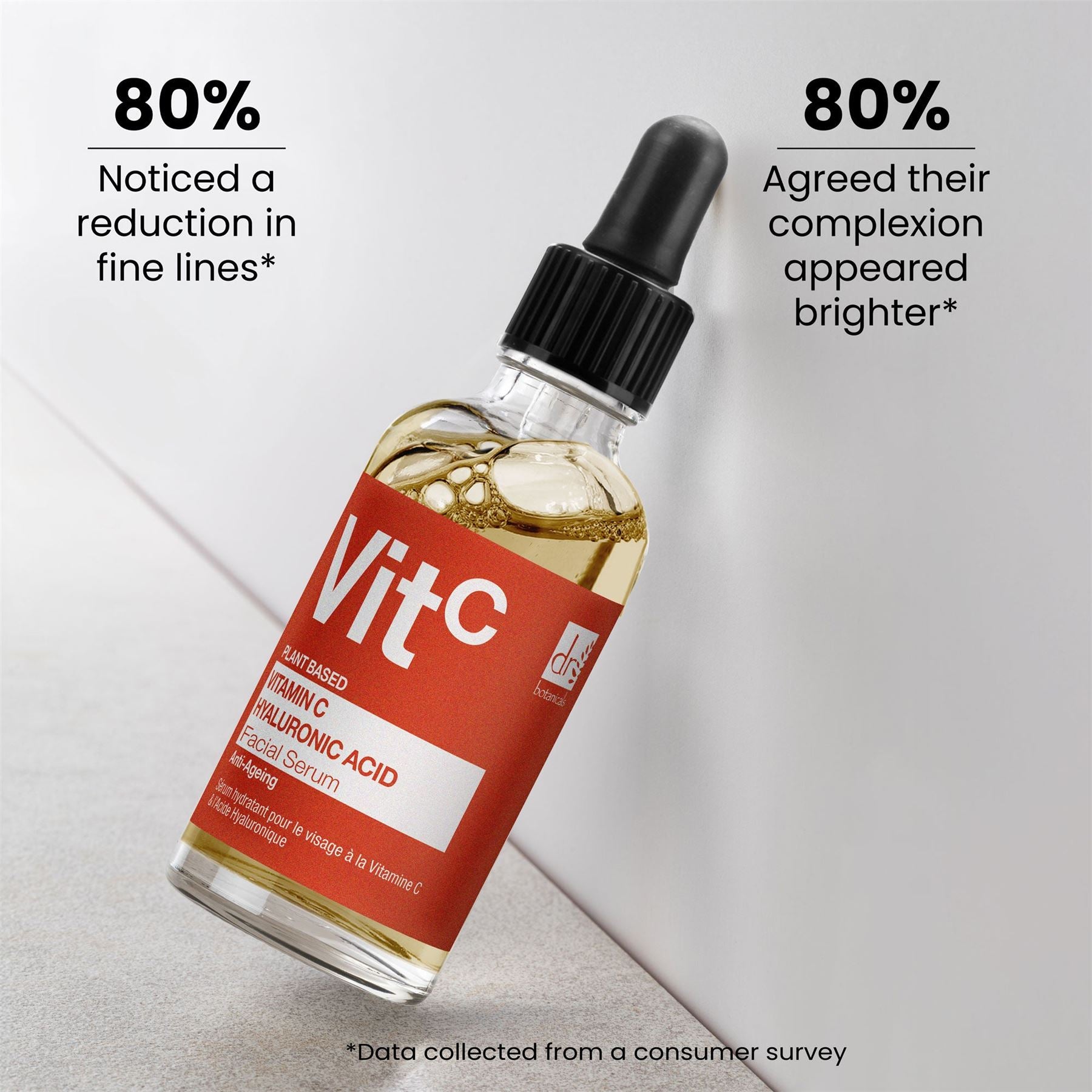 Sérum hydratant visage à la vitamine C 5 % et à l'acide hyaluronique 2 % 30 ml