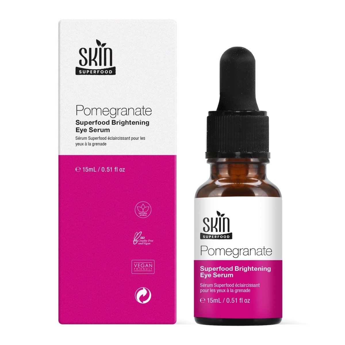 Sérum contour des yeux éclaircissant anti-âge à la grenade (15 ml)