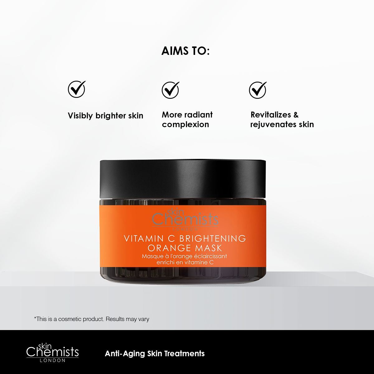 Masque éclaircissant à la vitamine C et à l'orange 50 ml - Lot de 2 à prix avantageux