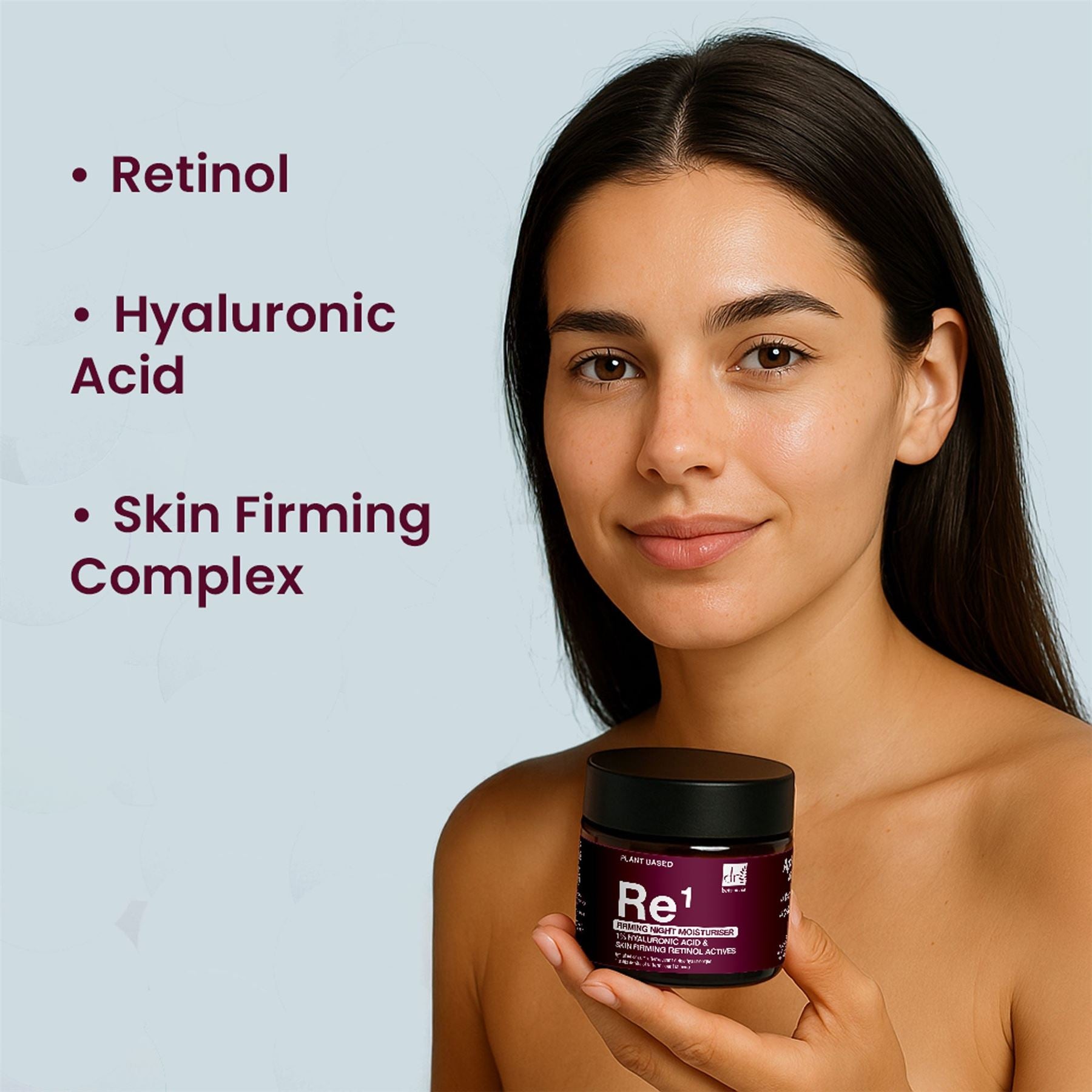 Crème de nuit raffermissante à 1 % d'acide hyaluronique et au rétinol (60 ml)