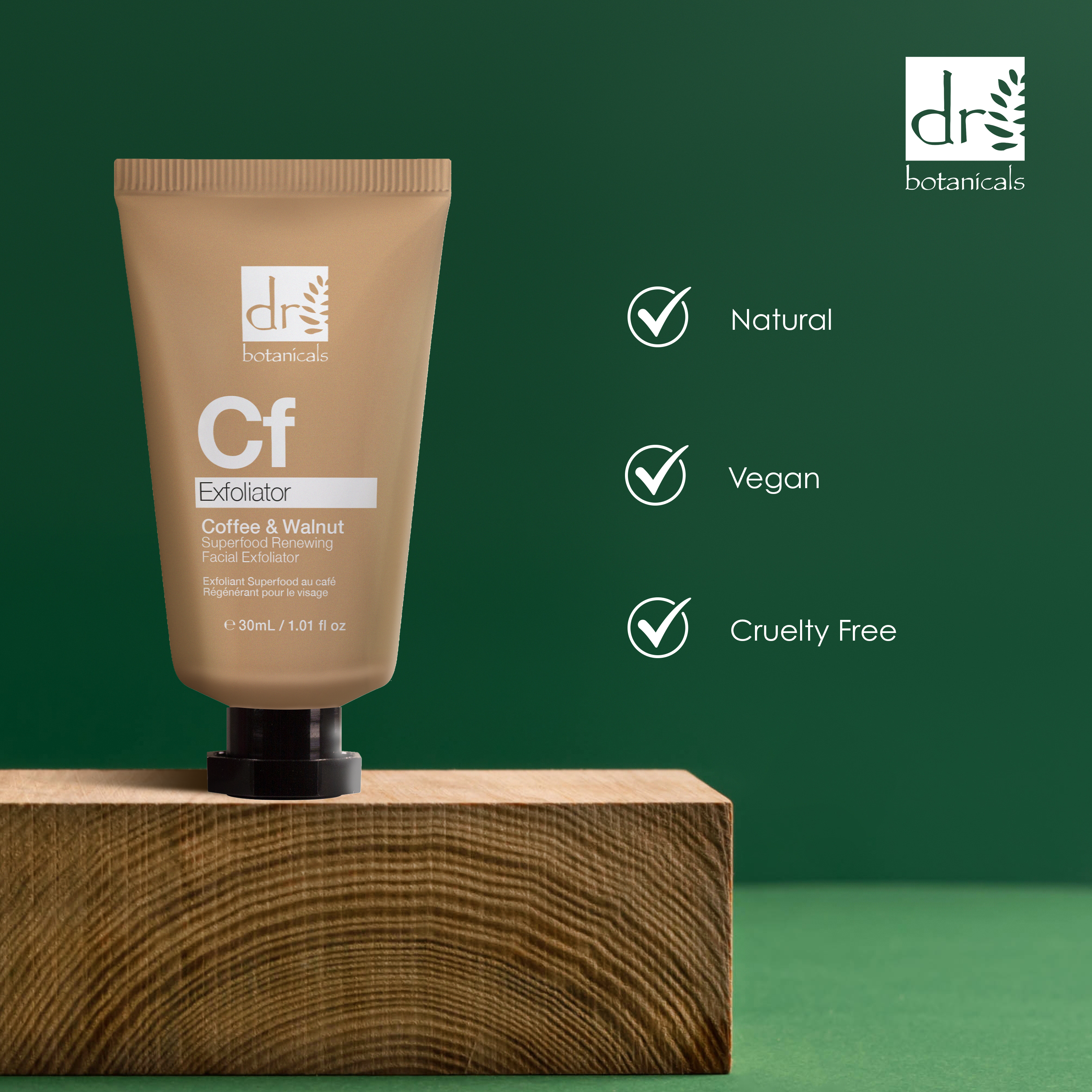 Exfoliant visage régénérant au café et superaliment 30 ml