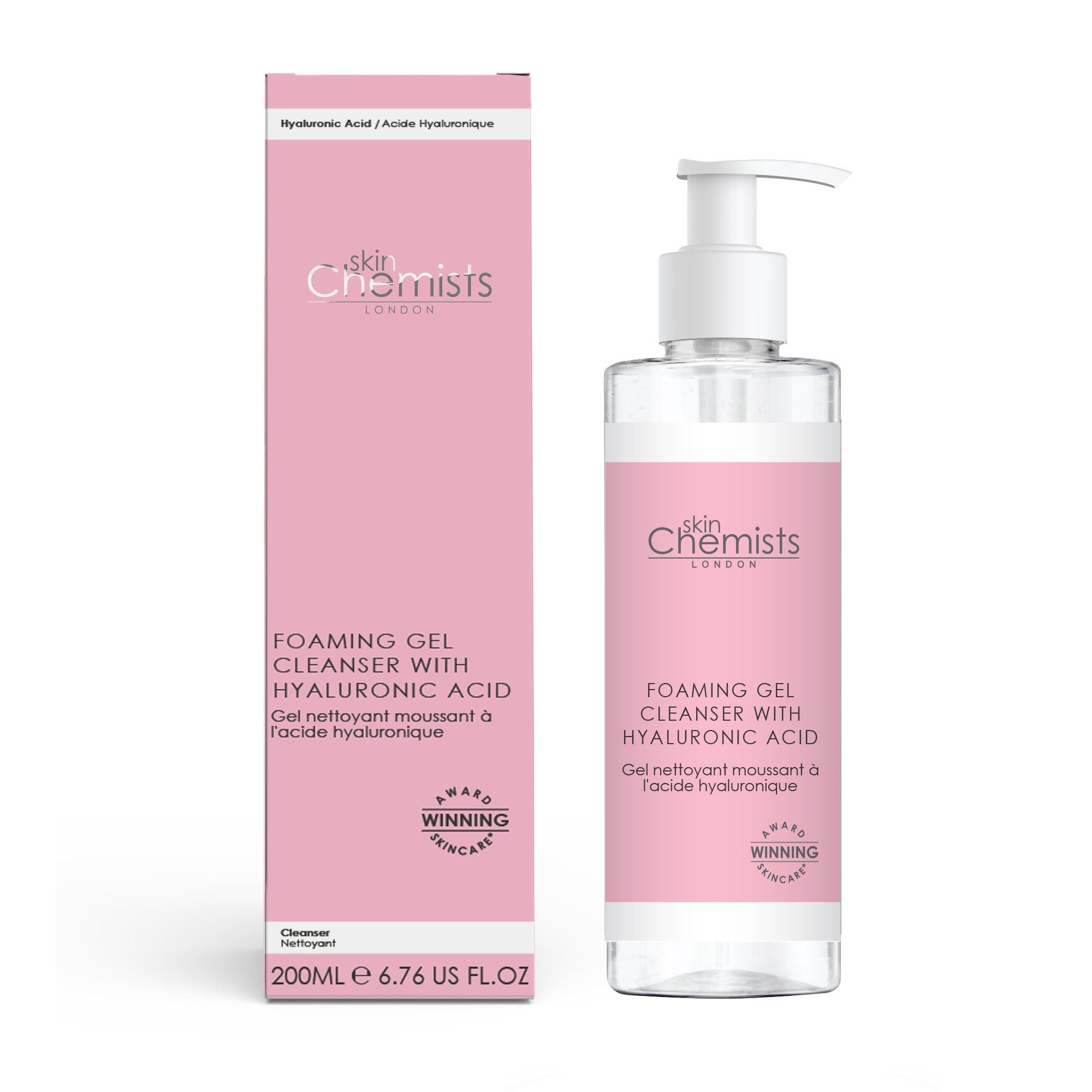 Gel nettoyant moussant à l'acide hyaluronique 200 ml