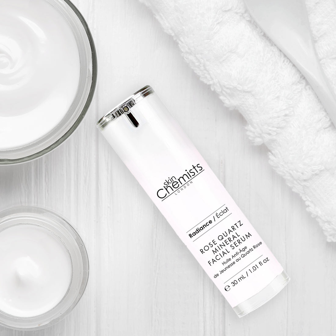 Sérum visage minéral au quartz rose 30 ml