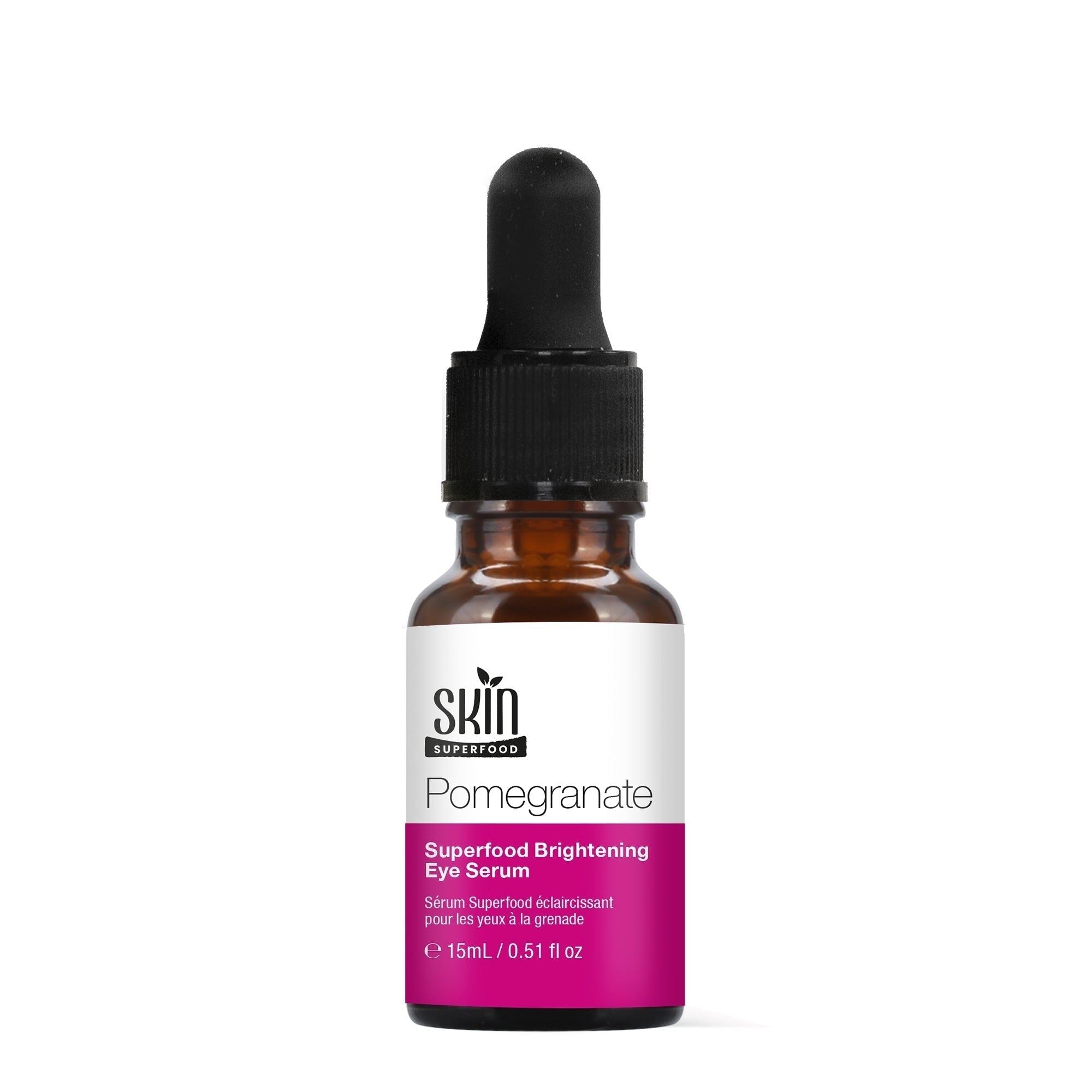 Sérum contour des yeux éclaircissant à la grenade (super-aliment) 15 ml - Lot de 2 (économies)