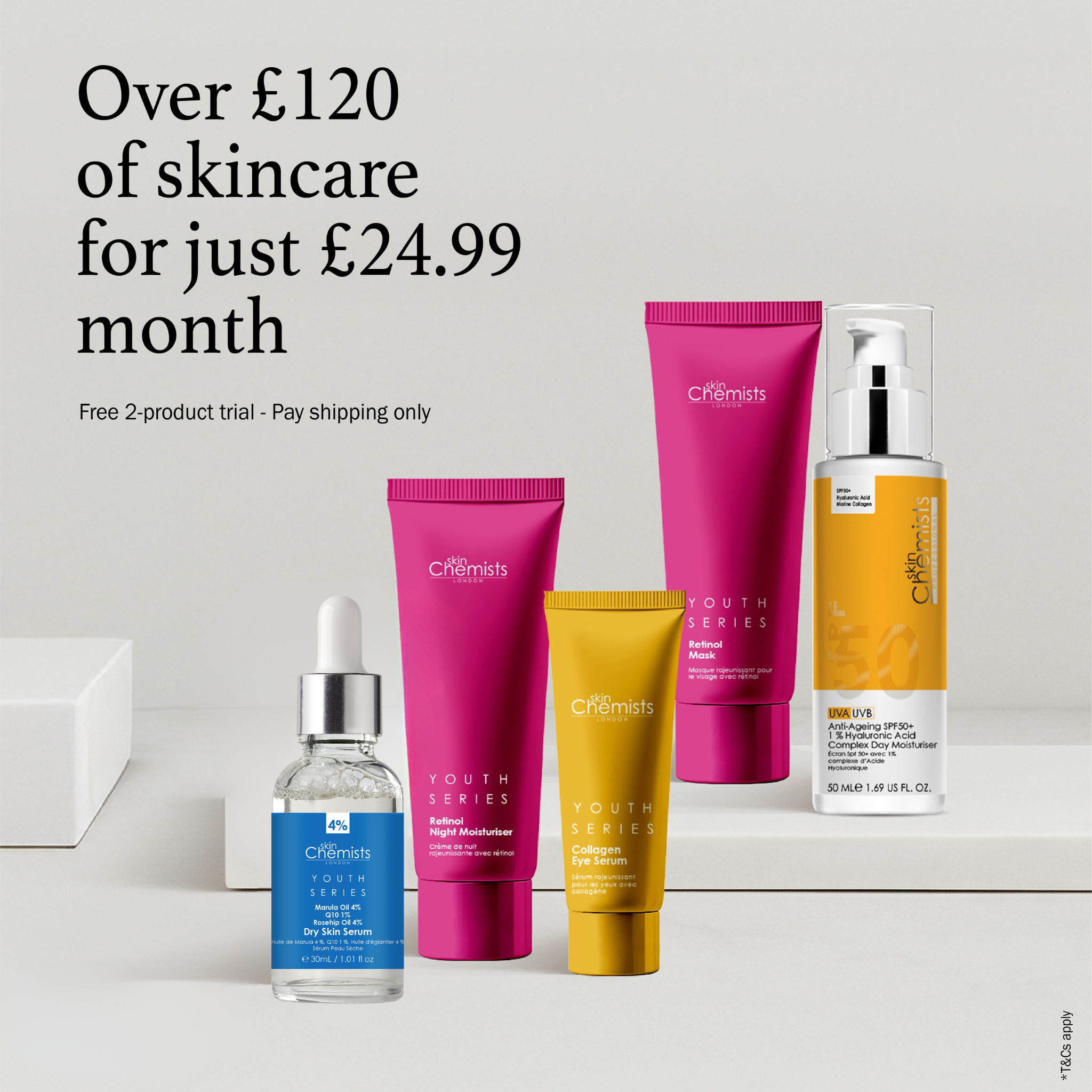 Routine de soins de la peau d'essai gratuite de 21 jours