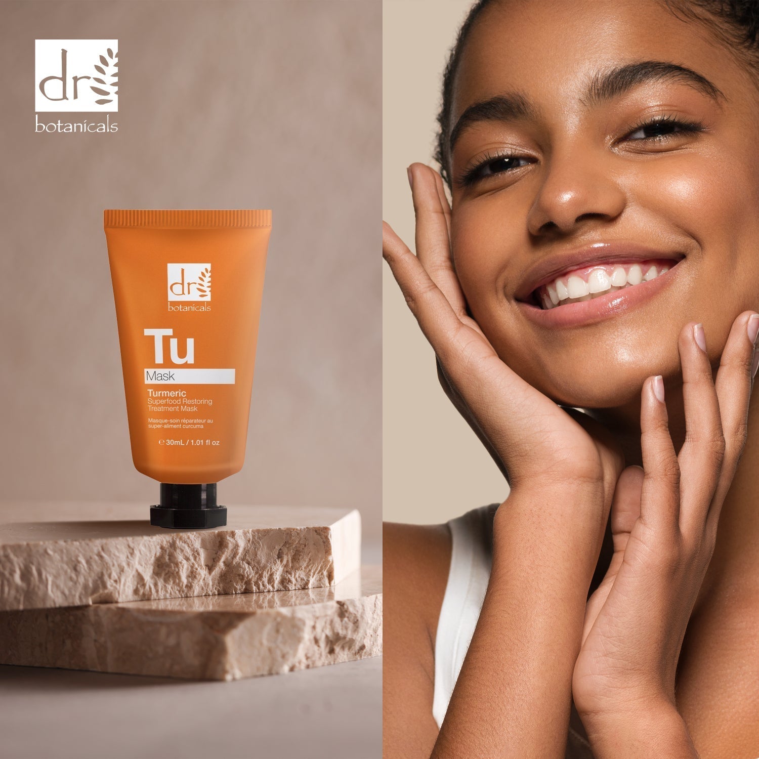 Masque de soin réparateur avancé au curcuma et superaliment 30 ml