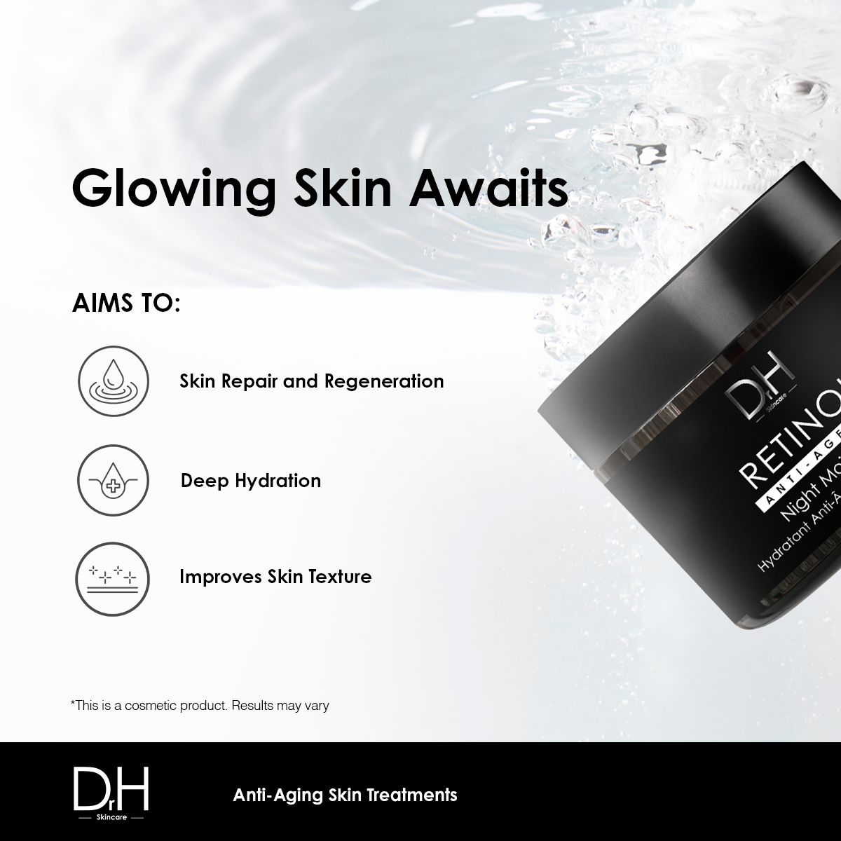 Crème de nuit anti-âge au rétinol 60 ml