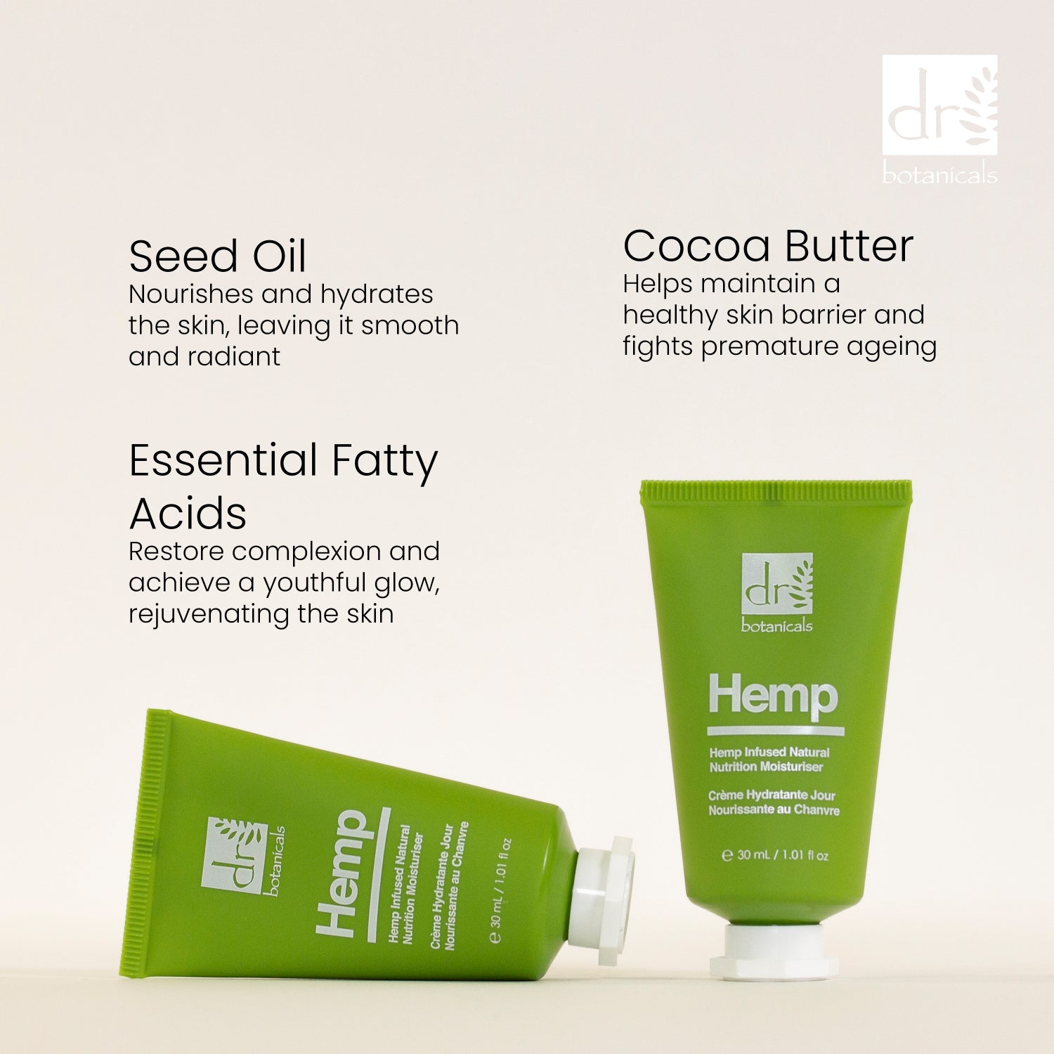 Crème hydratante naturelle infusée 30 ml