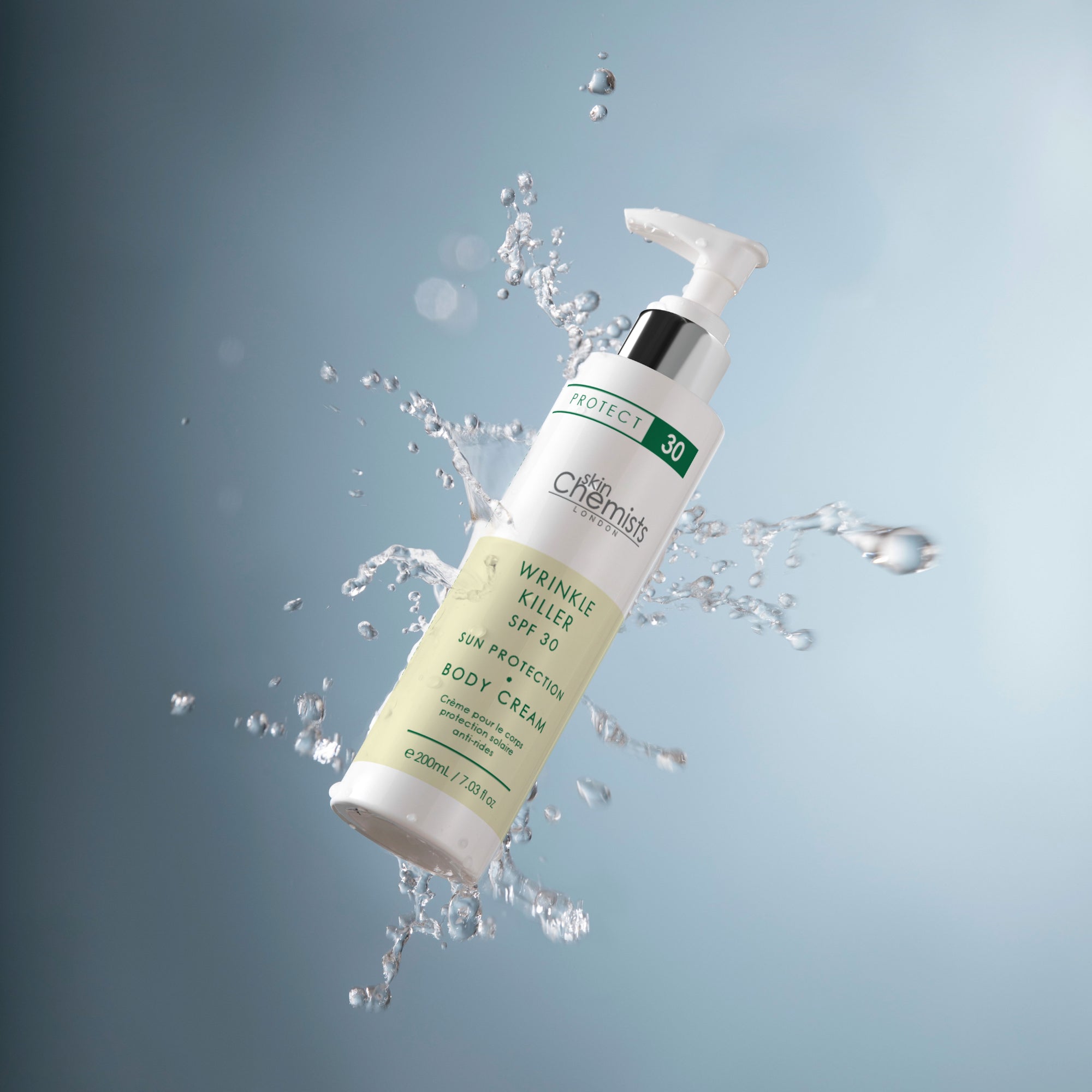 Crème corporelle anti-rides avec protection solaire SPF 30 200 ml